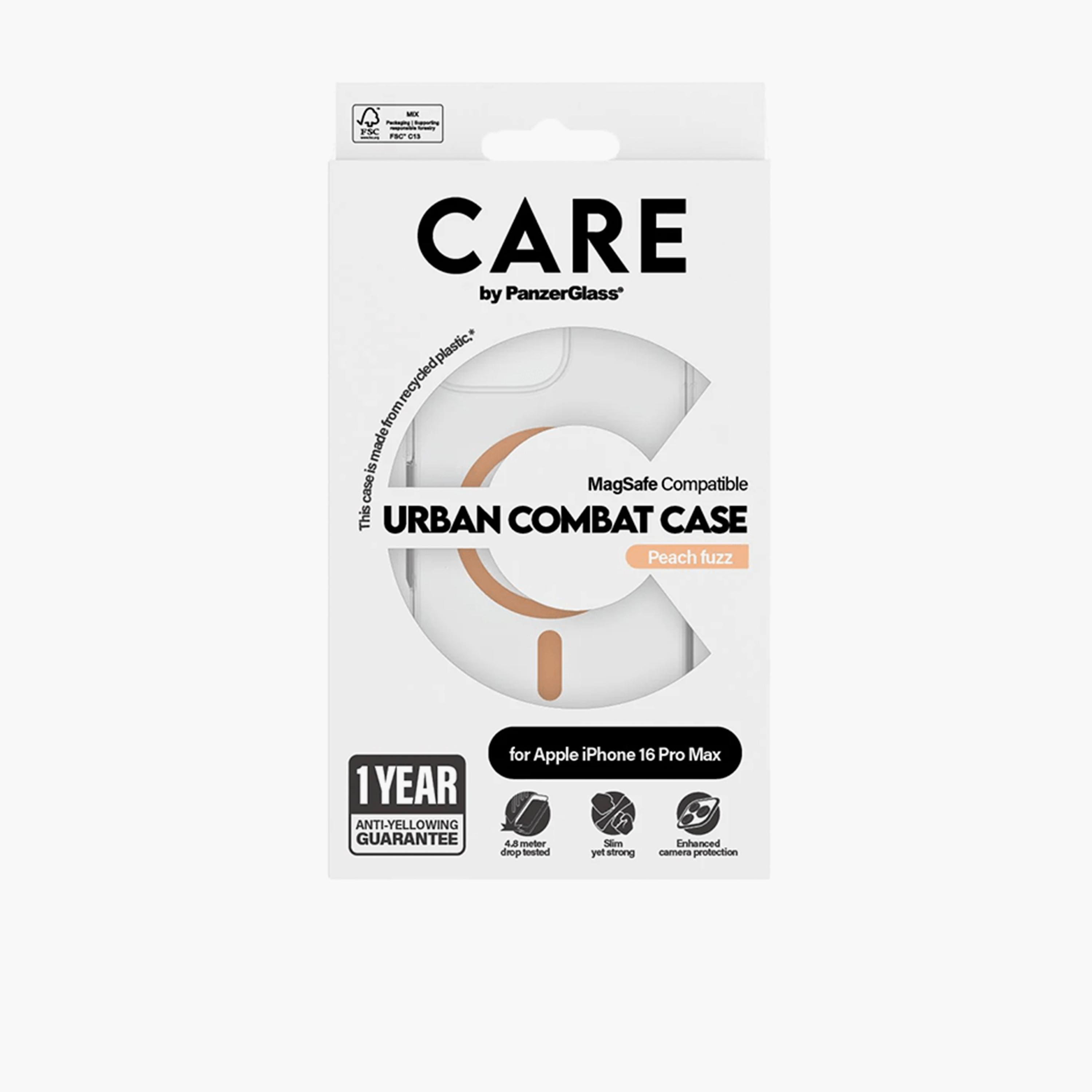 Panzer Glass CARE Flagship Case with MagSafe for iPhone 16 Pro Max - Clear Peach-electronics-accessories-mobileaccesories-image-4