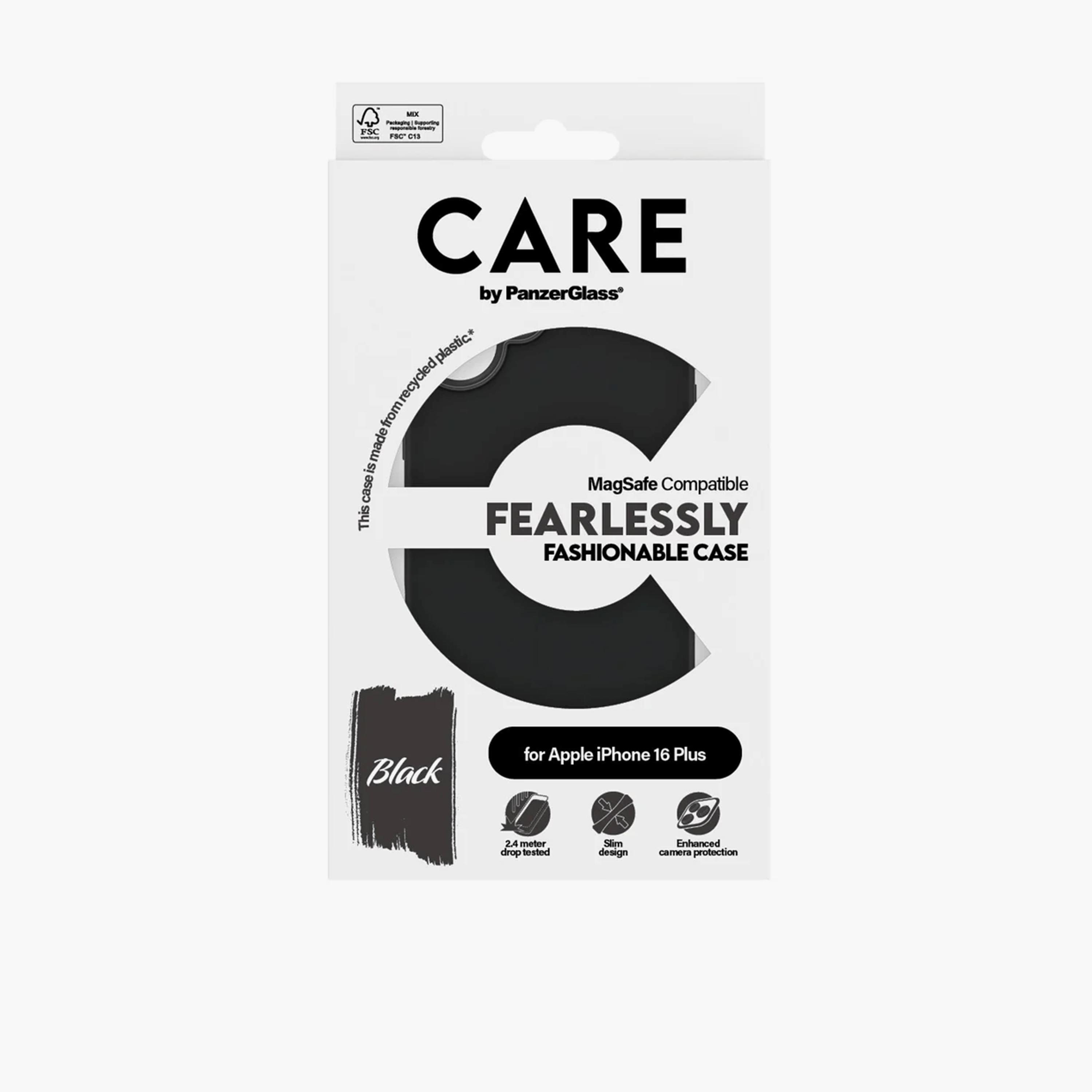 بانزر جلاس - حافظة هاتف كير الأنيق دعم تقنية Magسيف لهاتف آي فون 16 بلس - أسود-electronics-accessories-mobileaccesories-image-4