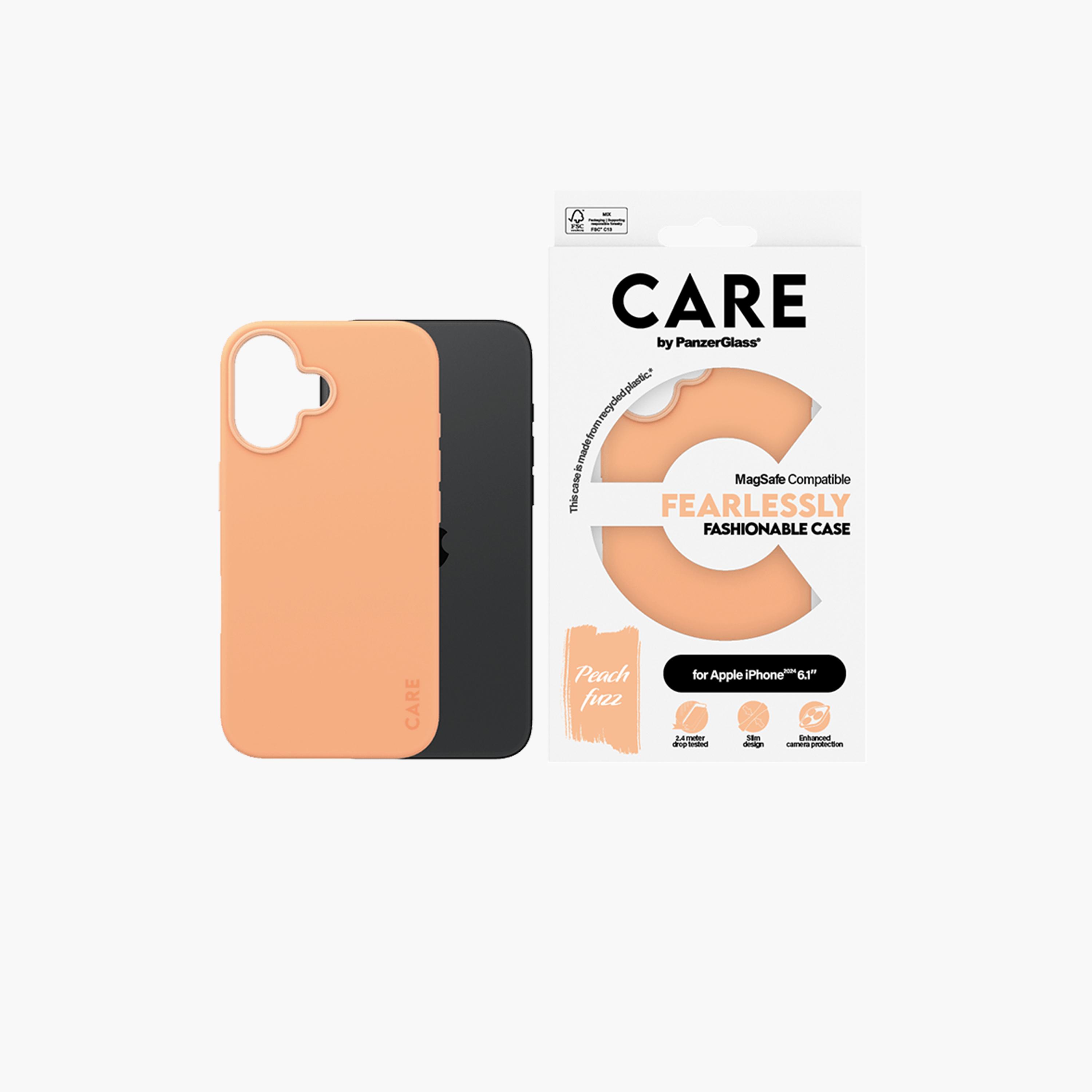 Panzer Glass CARE Fashionable Case with MagSafe for iPhone 16 - Peach-electronics-accessories-mobileaccesories-image-1
