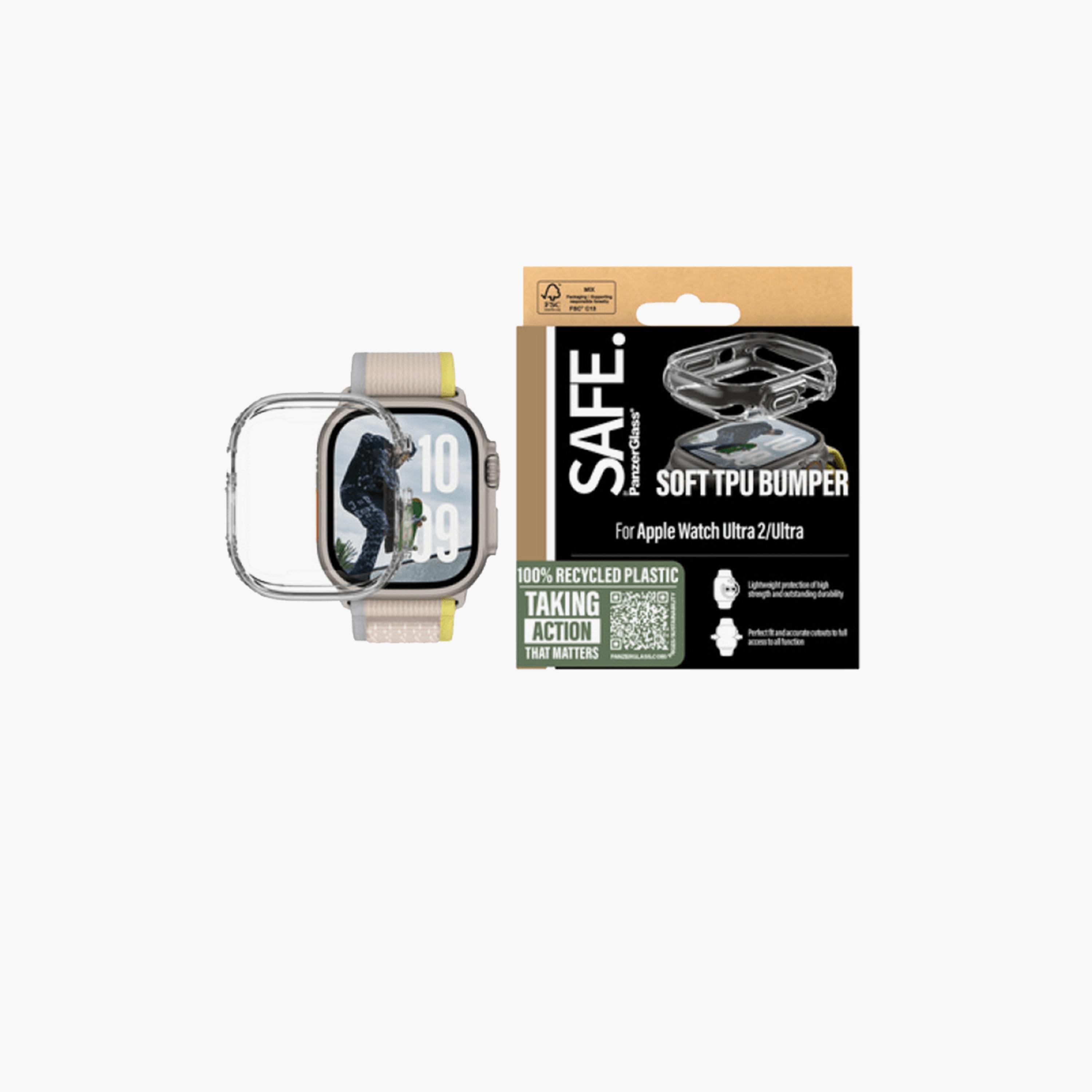 Panzer Glass SAFE TPU Full-Body Bumper for Apple Watch Ultra 2 49mm - Clear-electronics-accessories-wearableaccesories-image-1