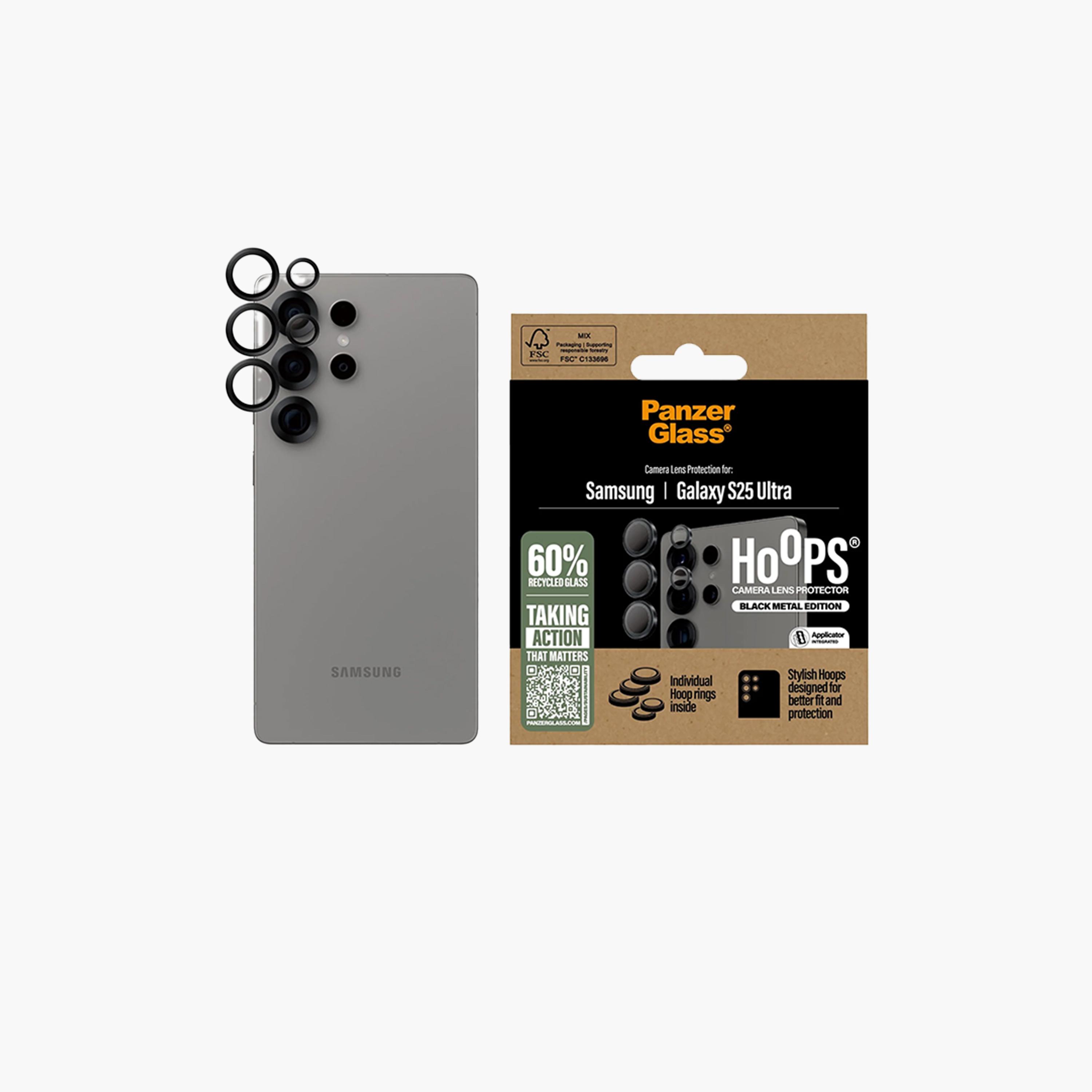 Panzer Glass Hoops Black Camera Lens Protector for Samsung Galaxy S25 Ultra - Clear-electronics-accessories-mobileaccesories-image-1