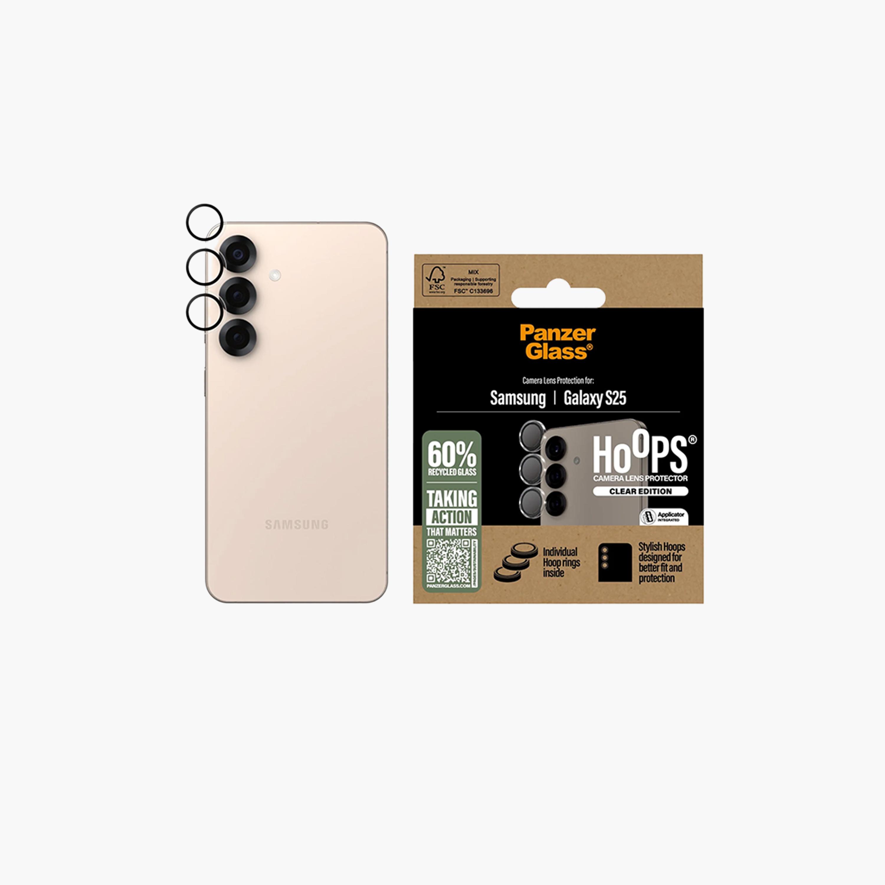 Panzer Glass Hoops Camera Lens Protector for Samsung Galaxy S25 - Clear-electronics-accessories-mobileaccesories-image-1