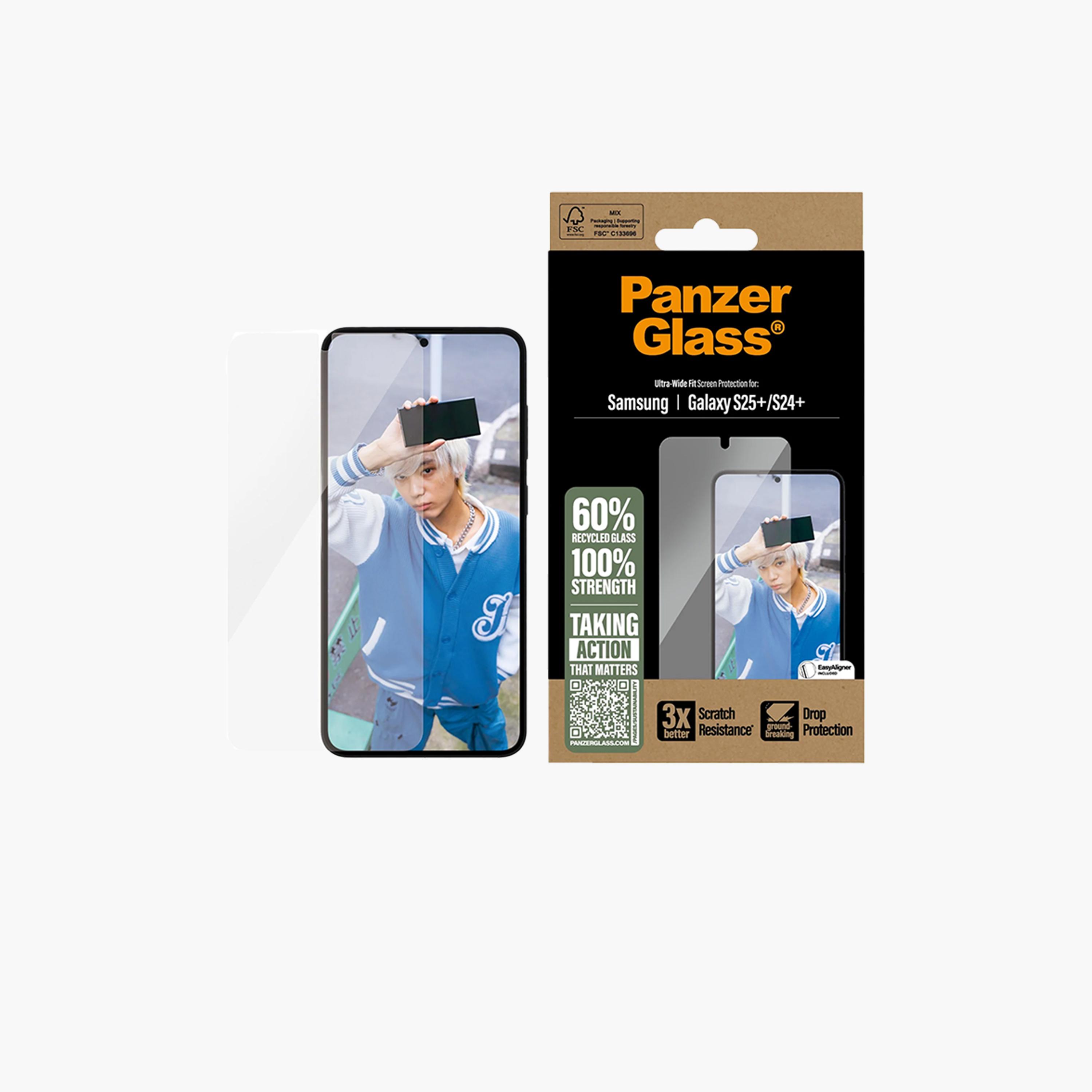 بانزر جلاس - واقي شاشة عريض للغاية لهاتف سامسونج جالاكسي إس 25 بلس - شفاف-electronics-accessories-mobileaccesories-image-1
