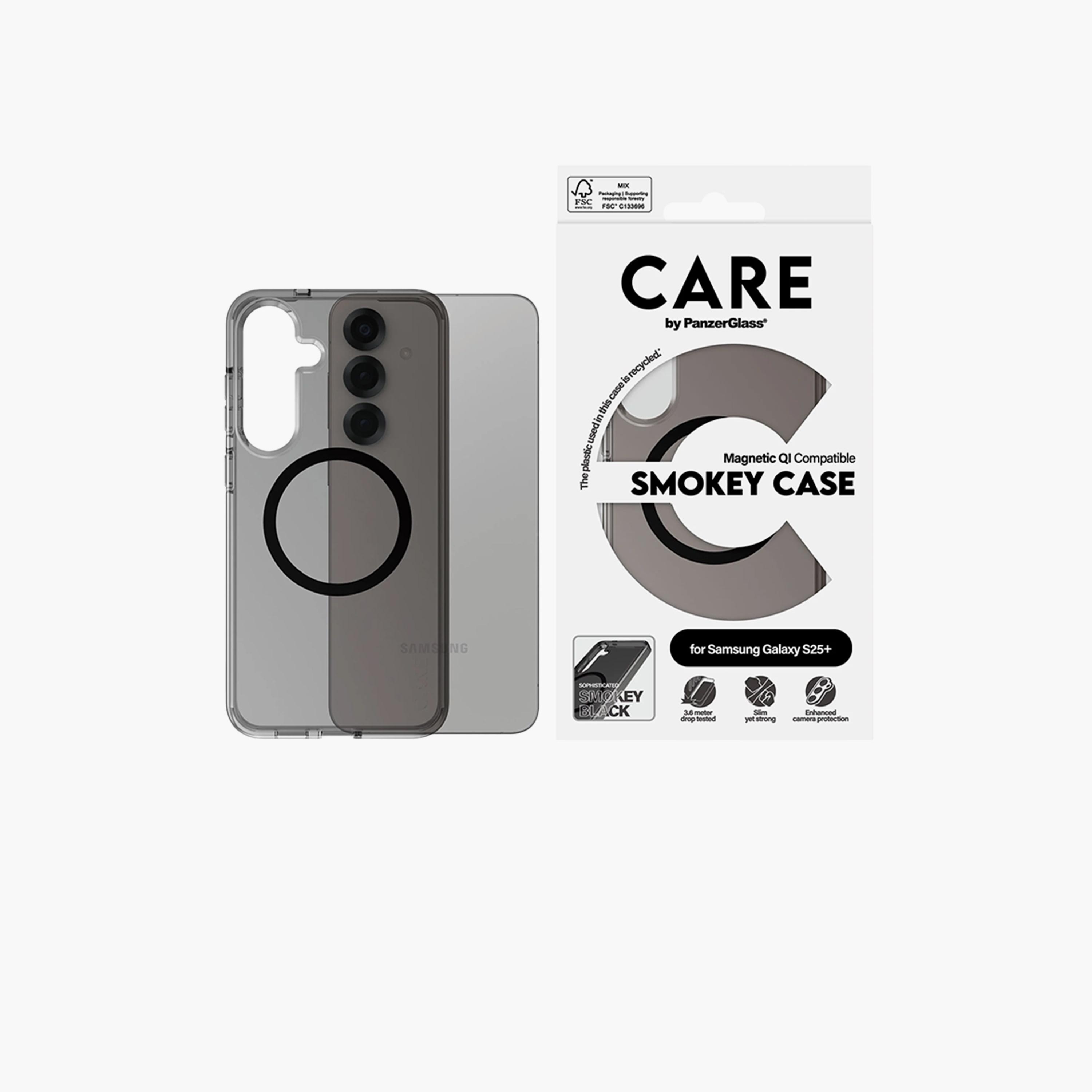 Panzer Glass CARE Flagship Qi Black Case for Samsung Galaxy S25 Plus - Smokey-electronics-accessories-mobileaccesories-image-4