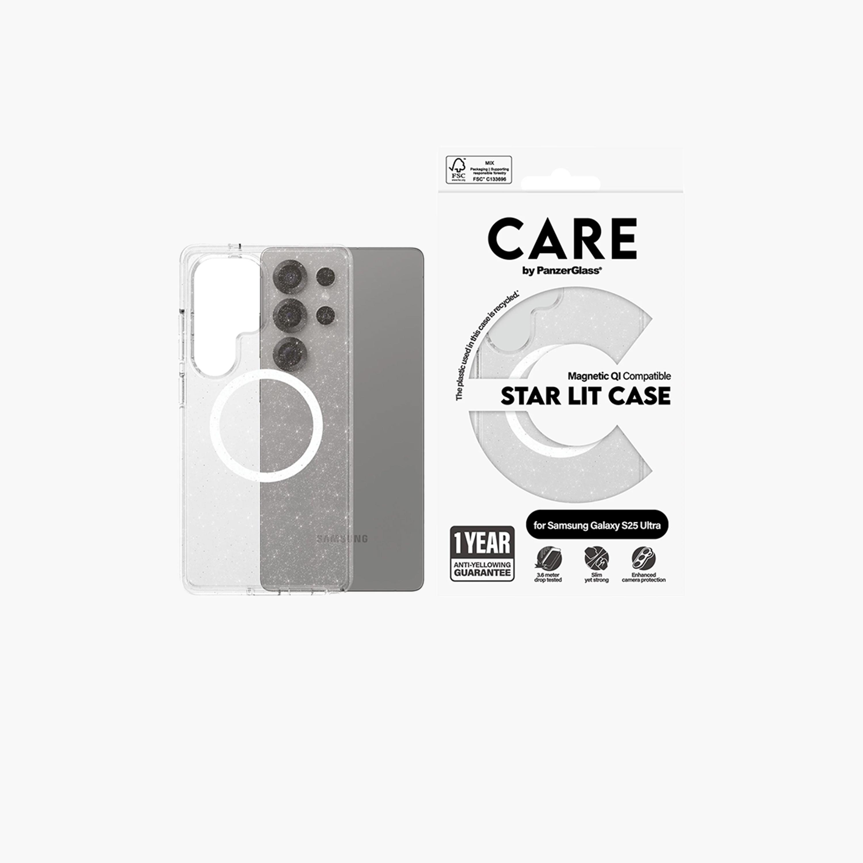 Panzer Glass CARE Flagship Qi White Case for Samsung Galaxy S25 Ultra - Star Light-electronics-accessories-mobileaccesories-image-1