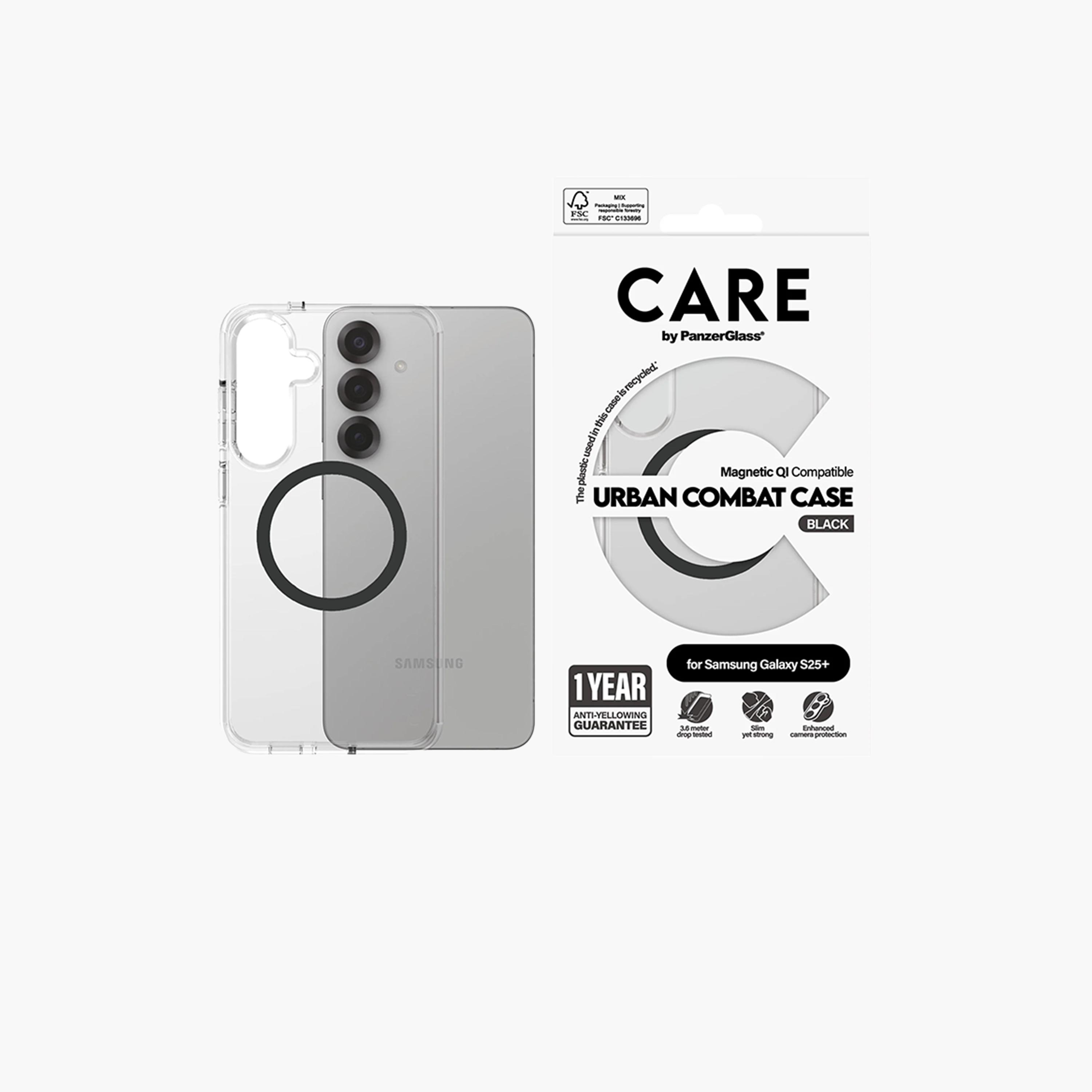 Panzer Glass CARE Flagship Qi Black Case for Samsung Galaxy S25 Plus - Clear-electronics-accessories-mobileaccesories-image-3