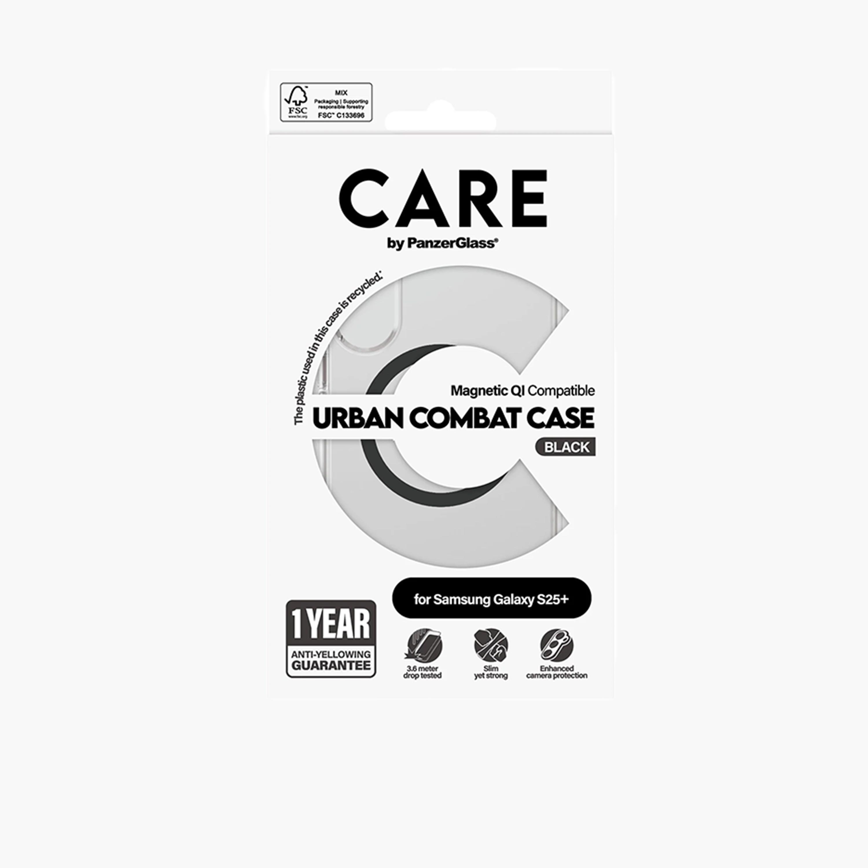 Panzer Glass CARE Flagship Qi Black Case for Samsung Galaxy S25 Plus - Clear-electronics-accessories-mobileaccesories-image-4