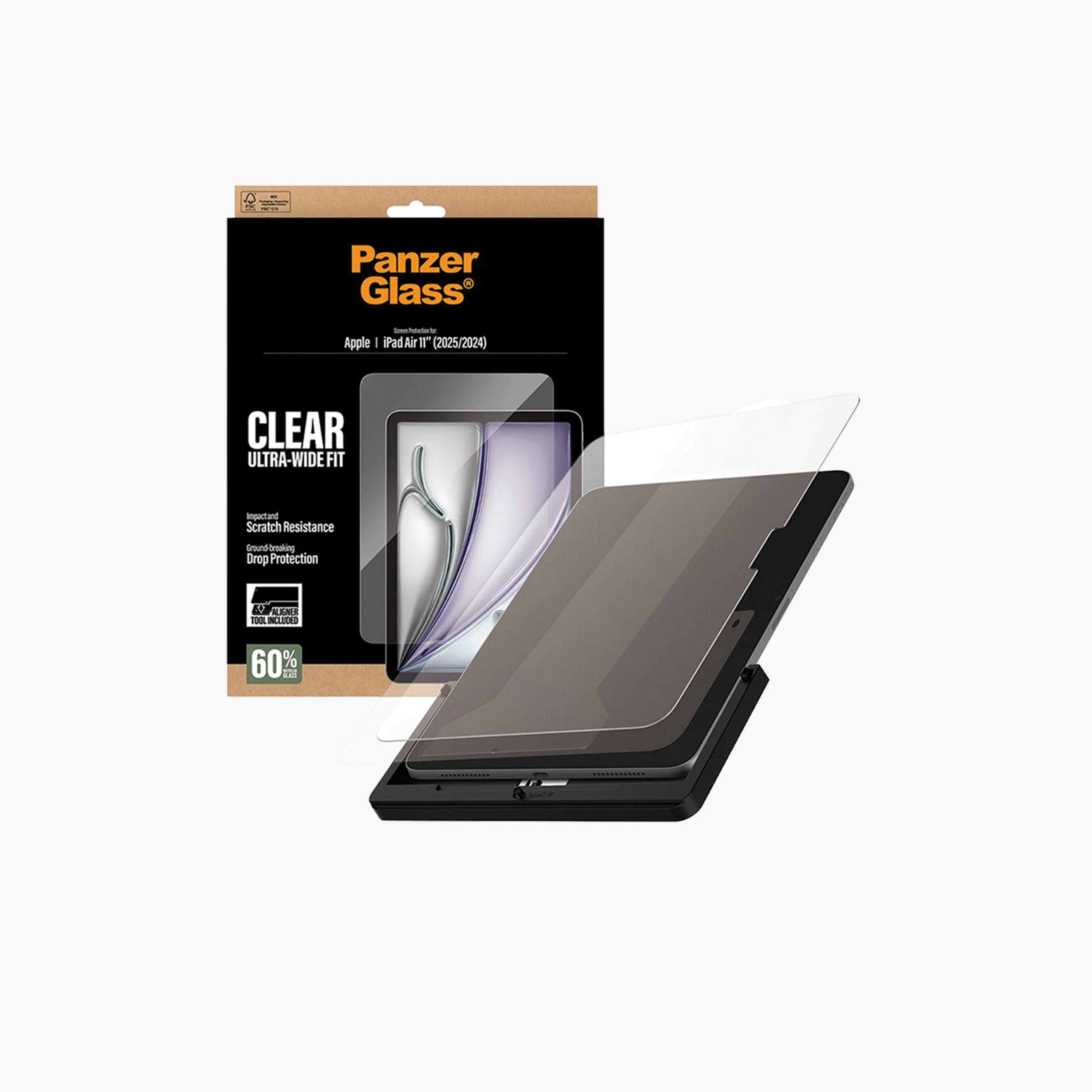 Panzer Glass Ultra-Wide Fit Screen Protector with Fastfit Tool for iPad Air 11" 2024-2025 - Clear-electronics-accessories-mobileaccesories-image-1