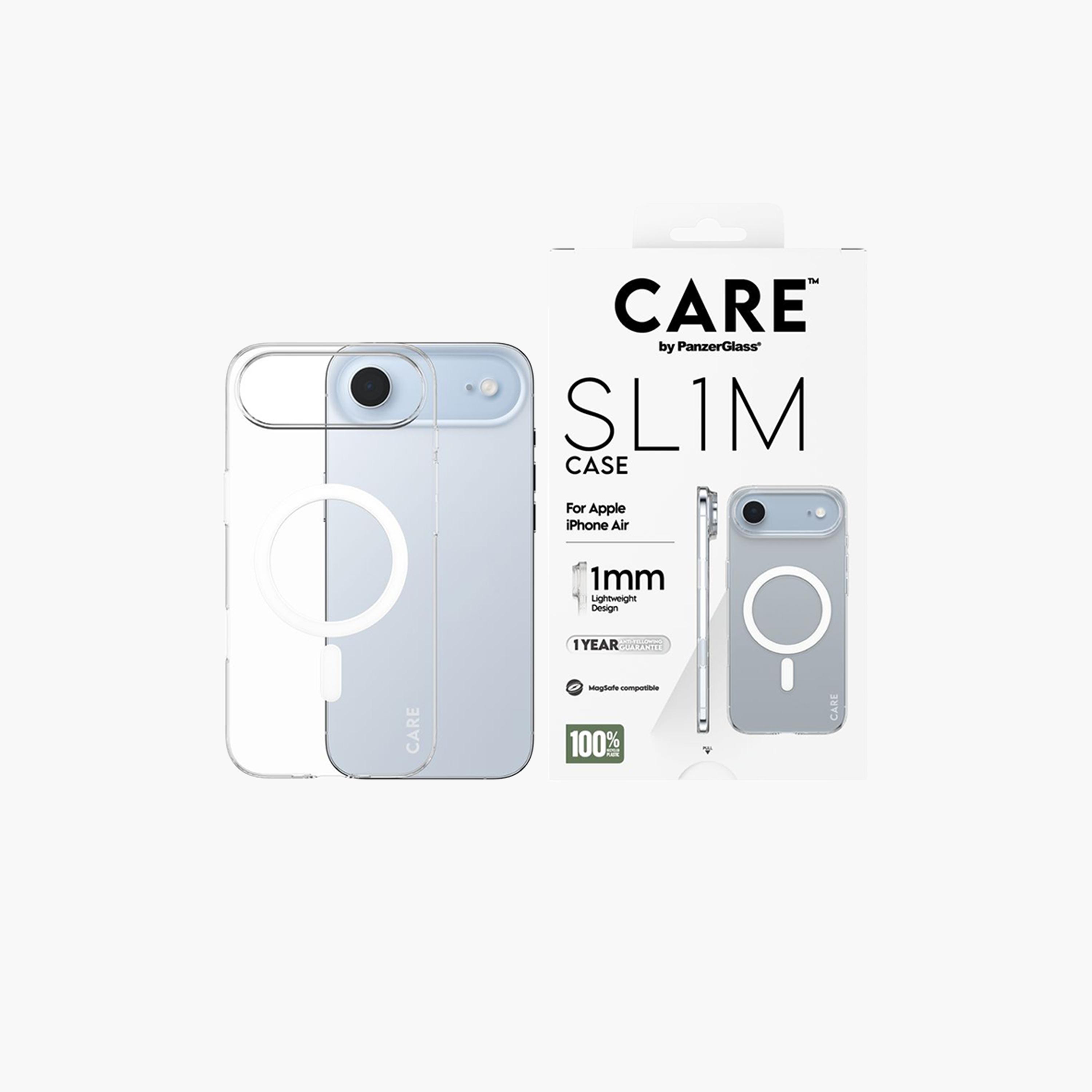 بانزر جلاس - حافظة هاتف كير SL1M دعم تقنية Magسيف لهاتف آي فون 17 Air - شفاف-electronics-accessories-mobileaccesories-image-1