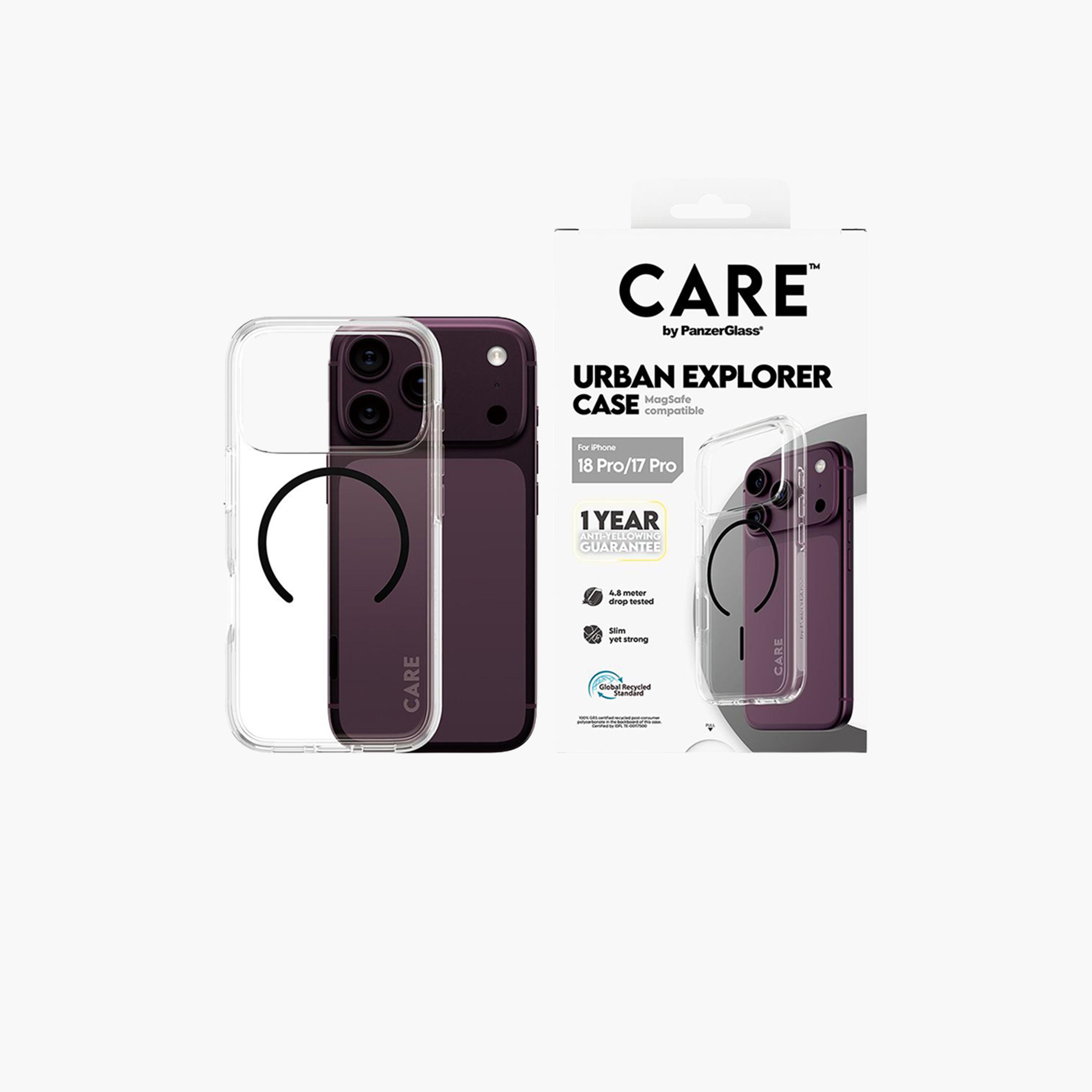 Panzer Glass CARE Urban Explorer Case with Black MagSafe for iPhone 18 Pro - Clear-electronics-accessories-mobileaccesories-image-1