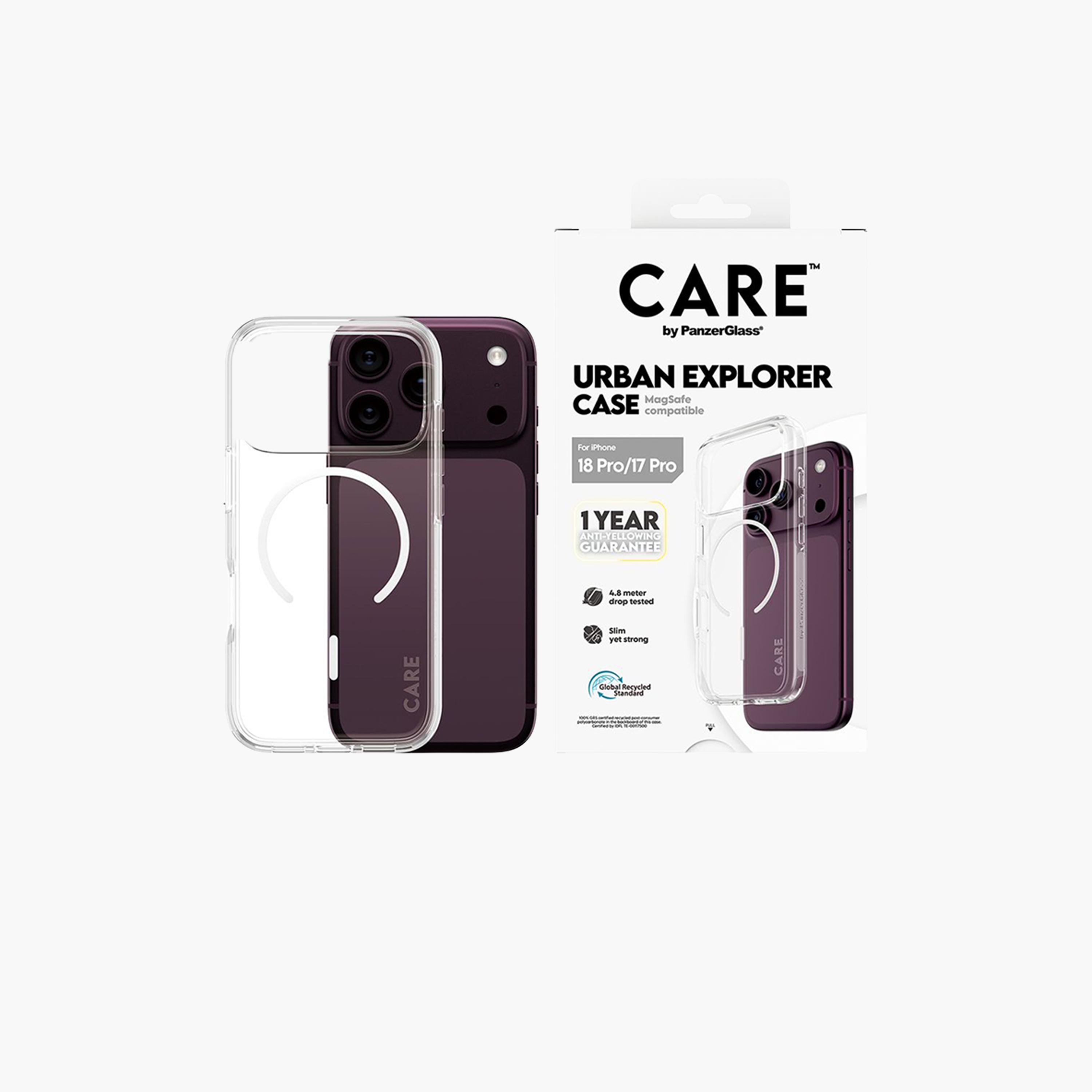 Panzer Glass CARE Urban Explorer Case with White MagSafe for iPhone 18 Pro - Clear-electronics-accessories-mobileaccesories-image-1