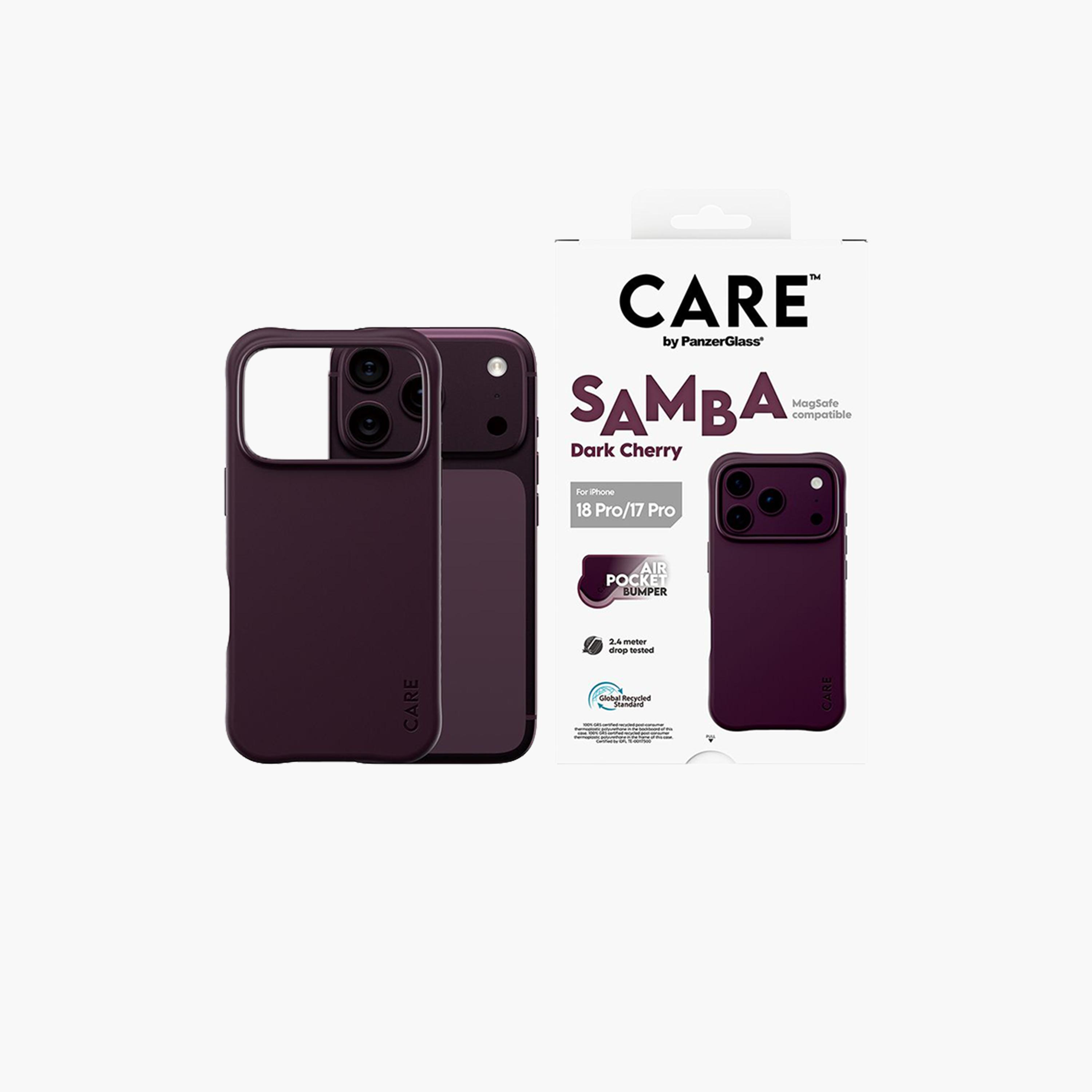 Panzer Glass CARE Samba Case with MagSafe for iPhone 18 Pro - Dark Cherry-electronics-accessories-mobileaccesories-image-1