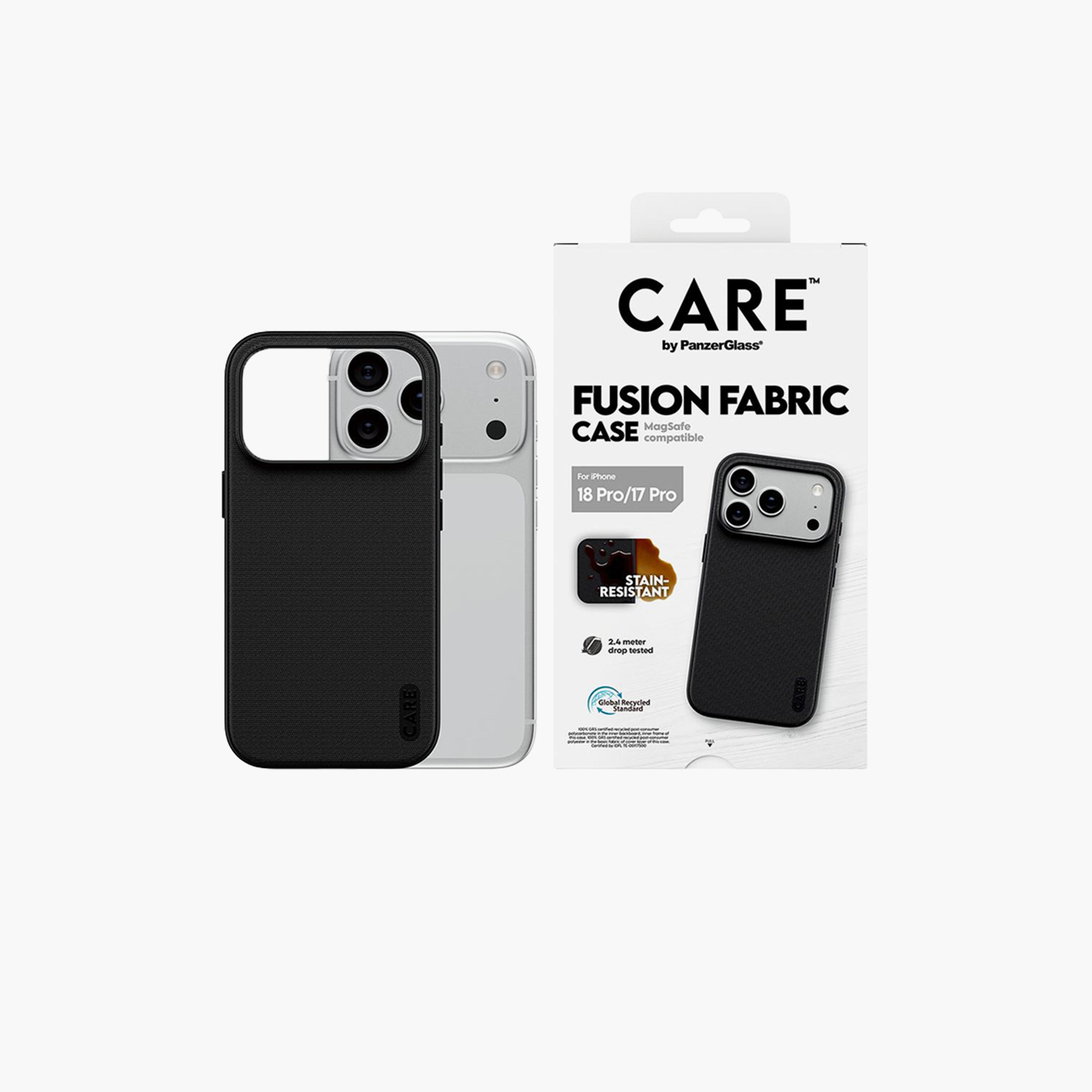 Panzer Glass CARE Fusion Fabric Case with MagSafe for iPhone 18 Pro - Black-electronics-accessories-mobileaccesories-image-1