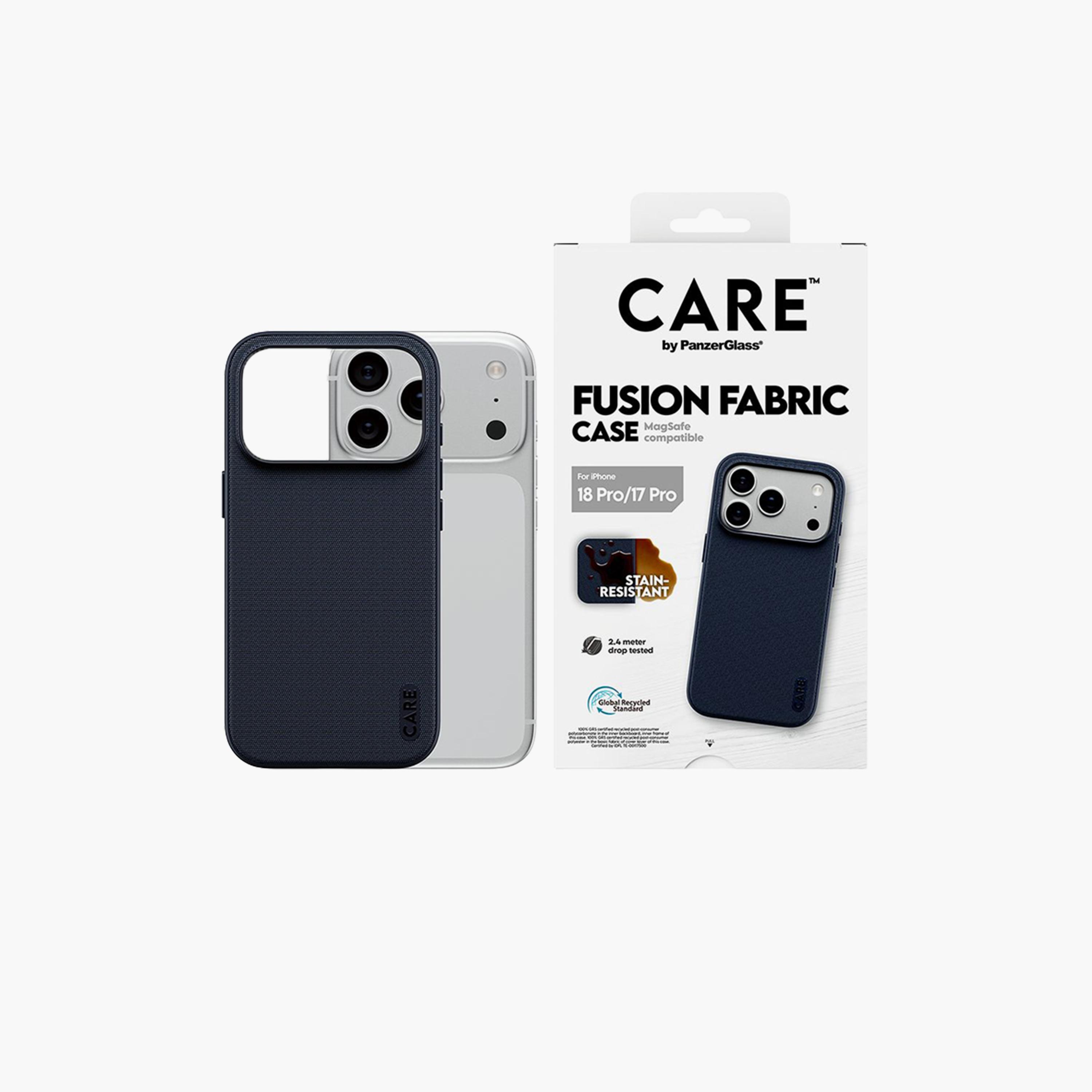 Panzer Glass CARE Fusion Fabric Case with MagSafe for iPhone 18 Pro - Dark Blue-electronics-accessories-mobileaccesories-image-1