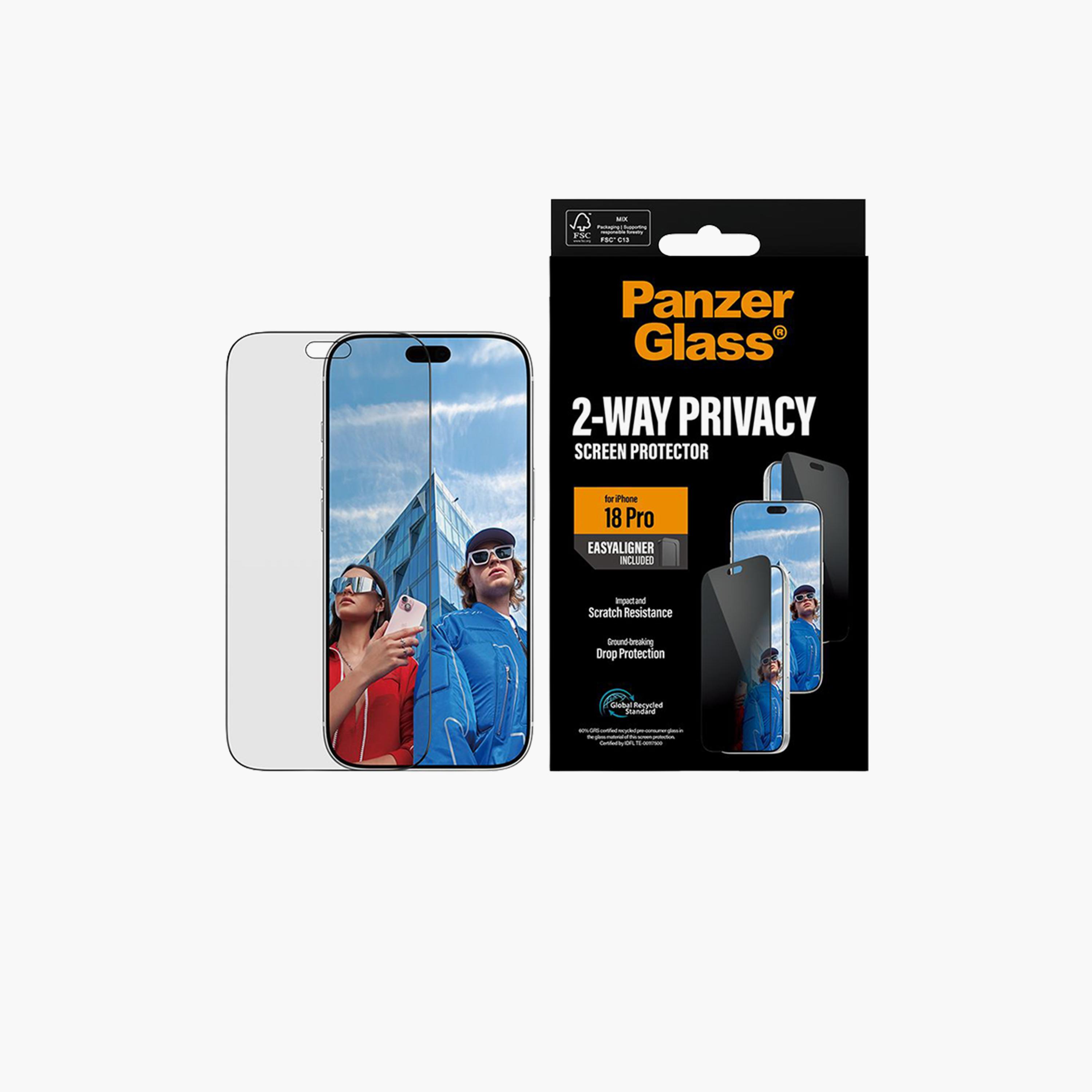 Panzer Glass 2-Way Privacy Ultra-Wide Fit Screen Protector for iPhone 18 Pro - Privacy-electronics-accessories-mobileaccesories-image-1