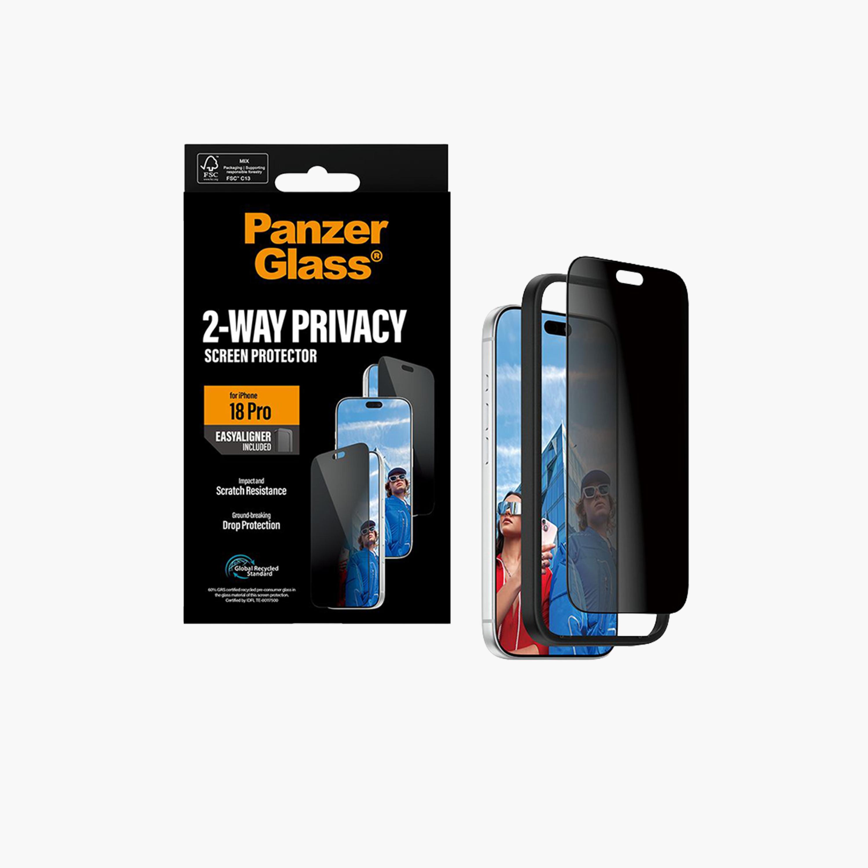 Panzer Glass 2-Way Privacy Ultra-Wide Fit Screen Protector for iPhone 18 Pro - Privacy-electronics-accessories-mobileaccesories-image-2