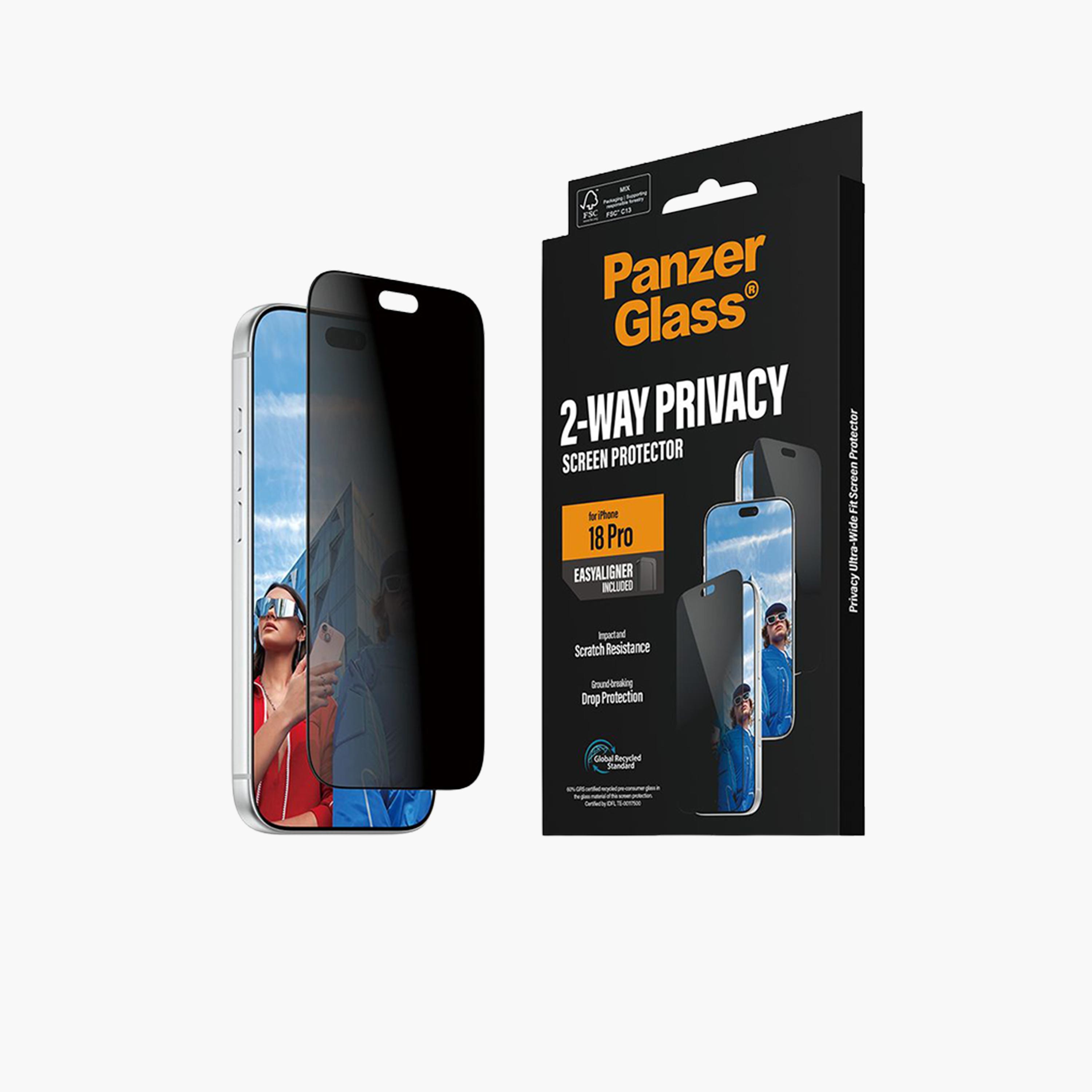 Panzer Glass 2-Way Privacy Ultra-Wide Fit Screen Protector for iPhone 18 Pro - Privacy-electronics-accessories-mobileaccesories-image-3