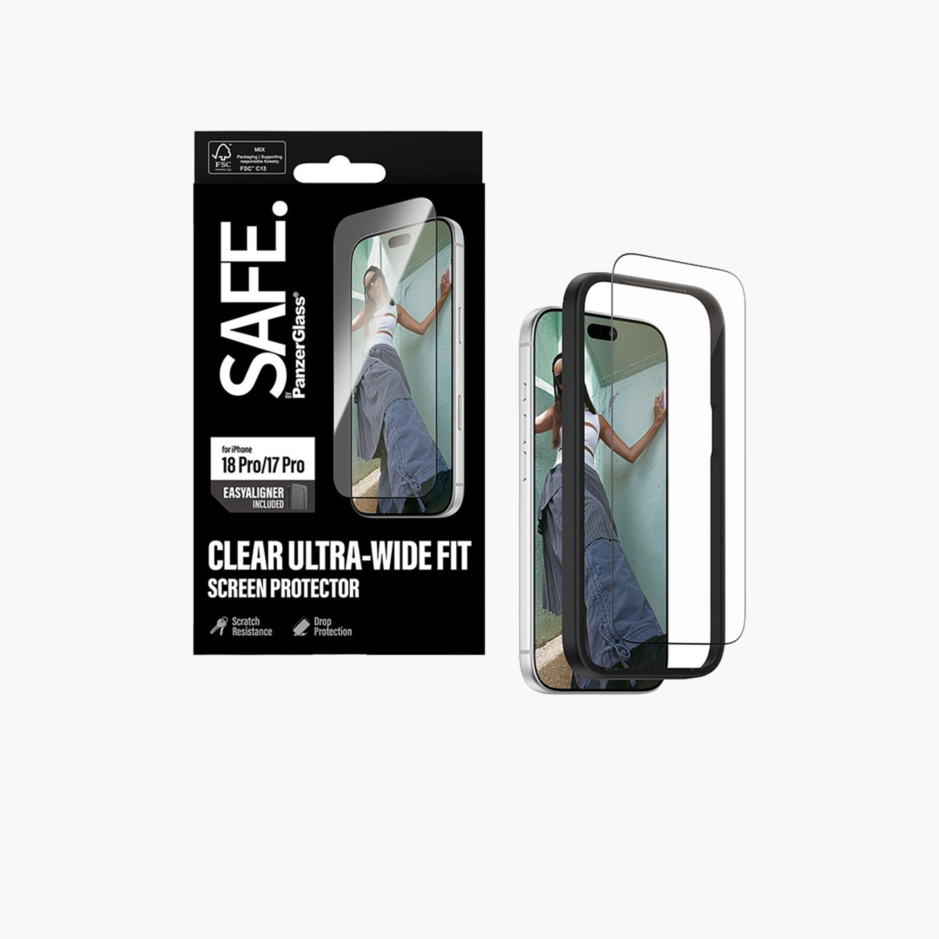 Panzer Glass SAFE Ultra-Wide Fit Screen Protector with EasyAligner for iPhone 18 Pro - Clear-electronics-accessories-mobileaccesories-image-2