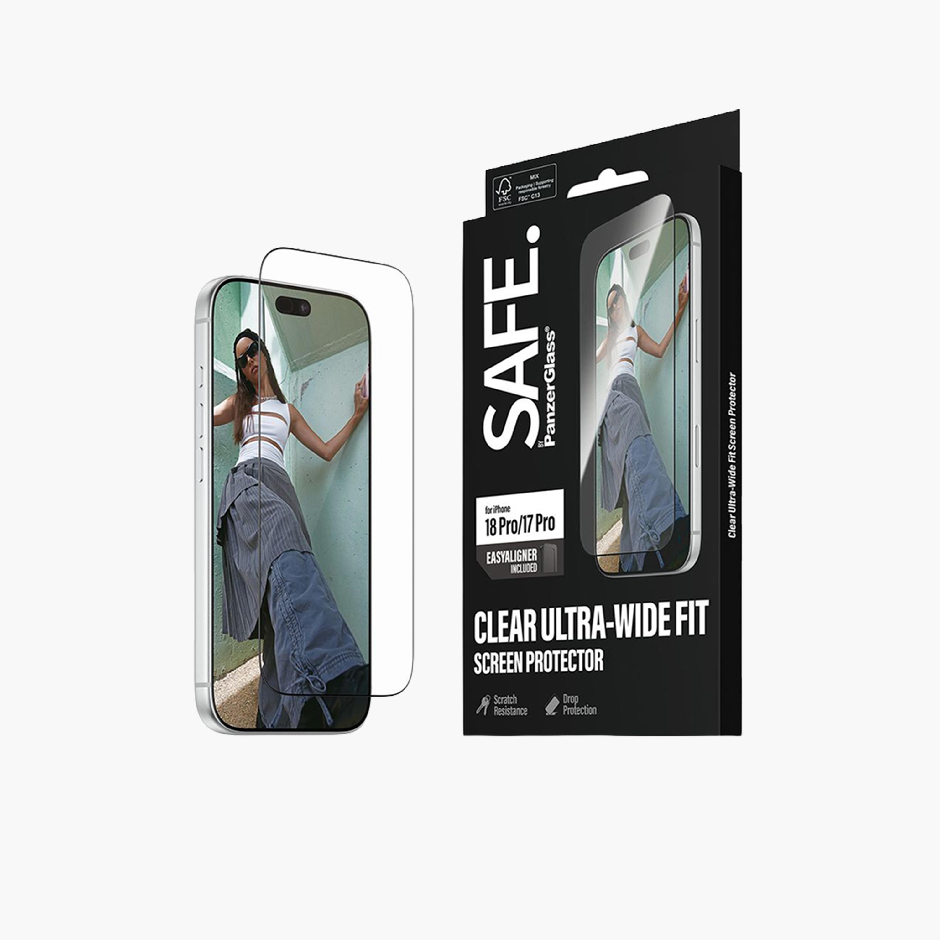 Panzer Glass SAFE Ultra-Wide Fit Screen Protector with EasyAligner for iPhone 18 Pro - Clear-electronics-accessories-mobileaccesories-image-3