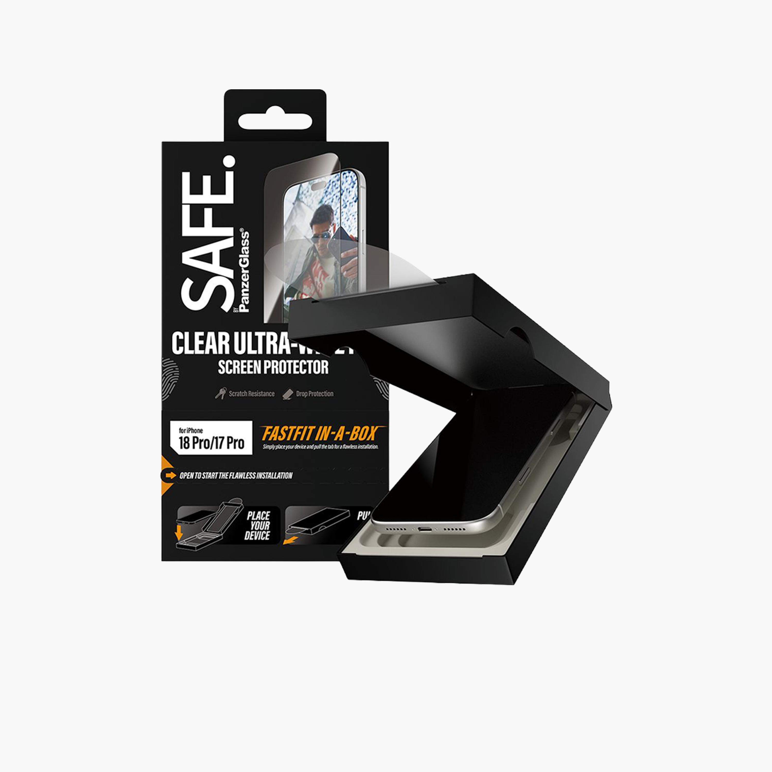 Panzer Glass SAFE Ultra-Wide Fit Screen Protector with Fast In-a-Box for iPhone 18 Pro - Clear-electronics-accessories-mobileaccesories-image-2