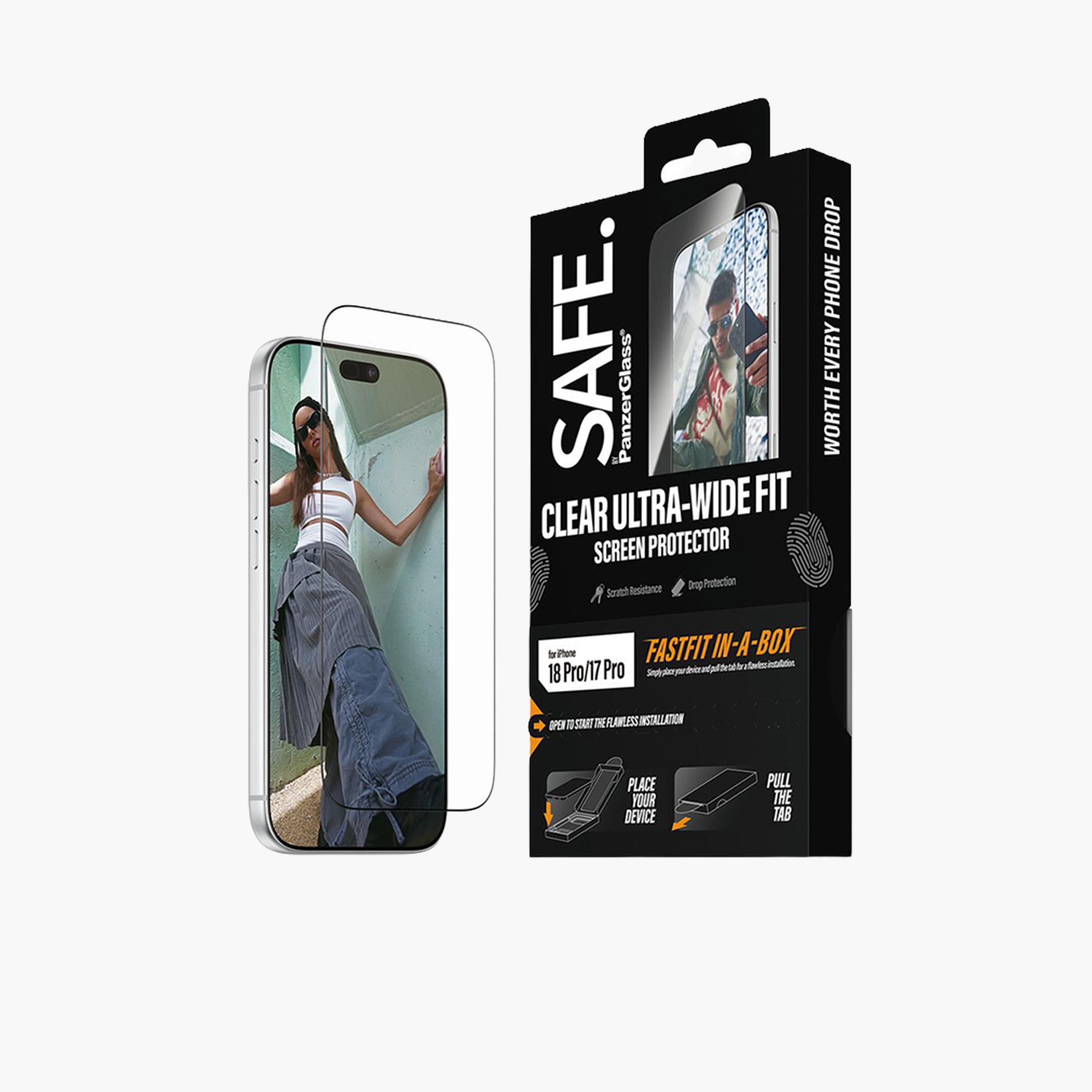 Panzer Glass SAFE Ultra-Wide Fit Screen Protector with Fast In-a-Box for iPhone 18 Pro - Clear-electronics-accessories-mobileaccesories-image-3