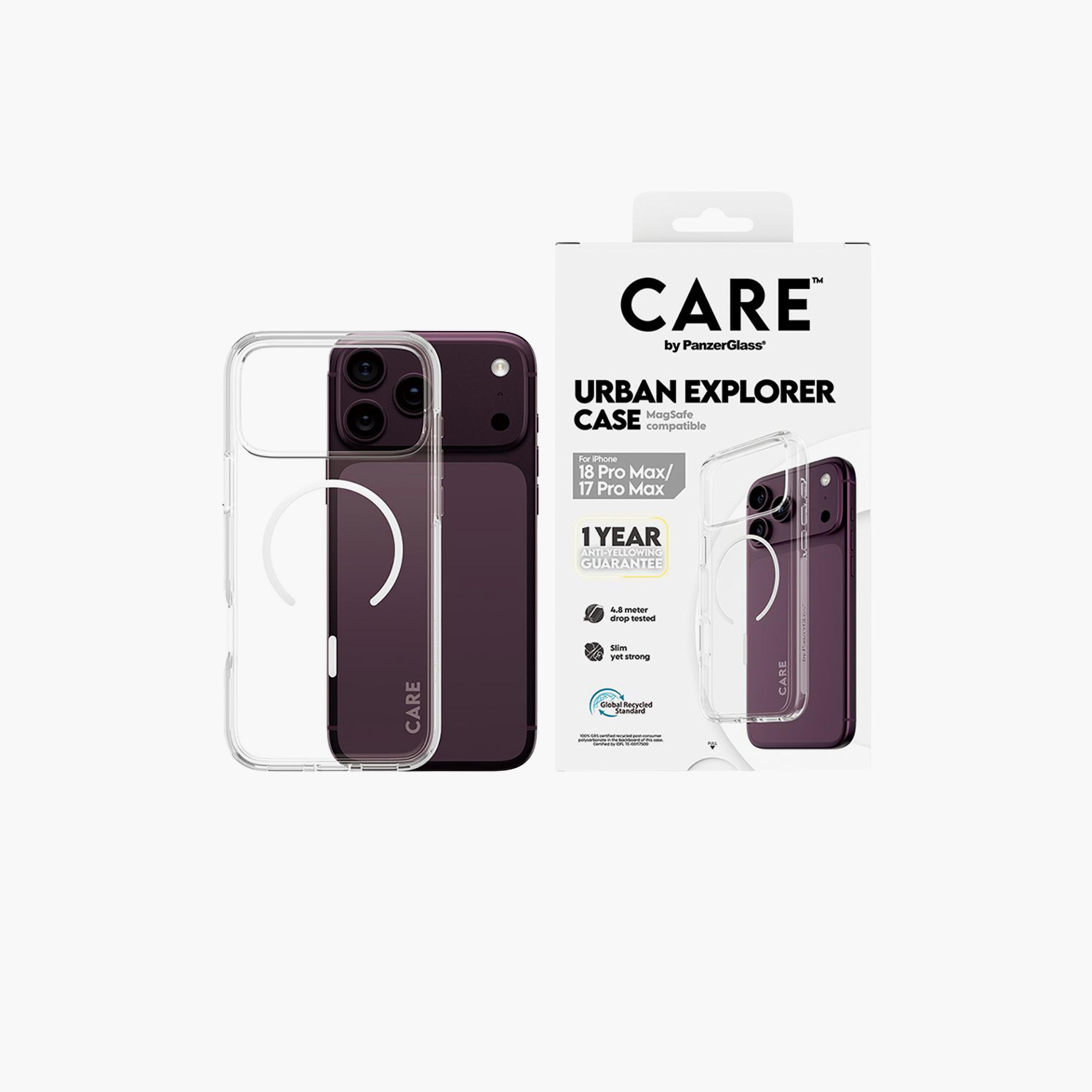 Panzer Glass CARE Urban Explorer Case with White MagSafe for iPhone 18 Pro Max - Clear-electronics-accessories-mobileaccesories-image-1