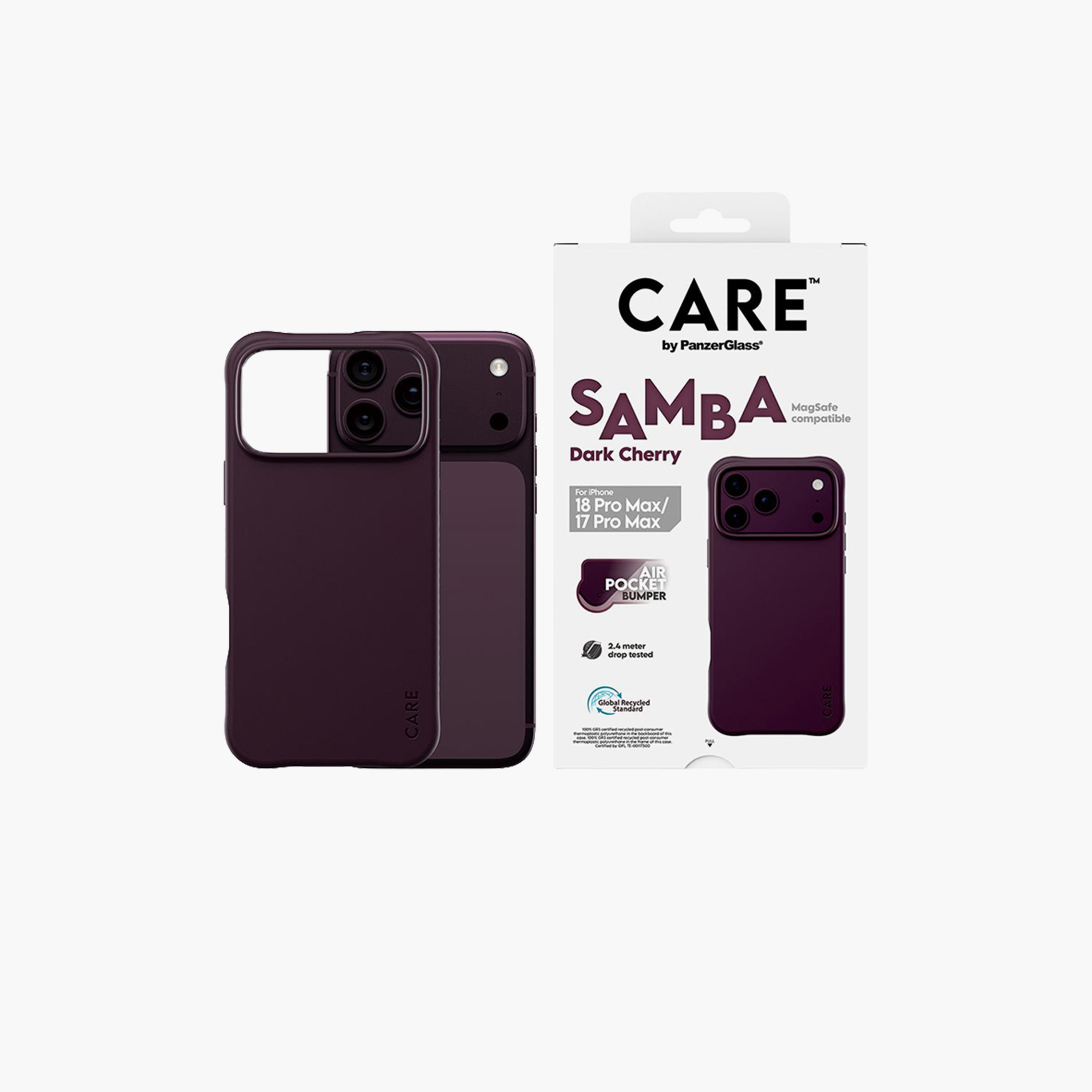 Panzer Glass CARE Samba Case with MagSafe for iPhone 18 Pro Max - Dark Cherry-electronics-accessories-mobileaccesories-image-1