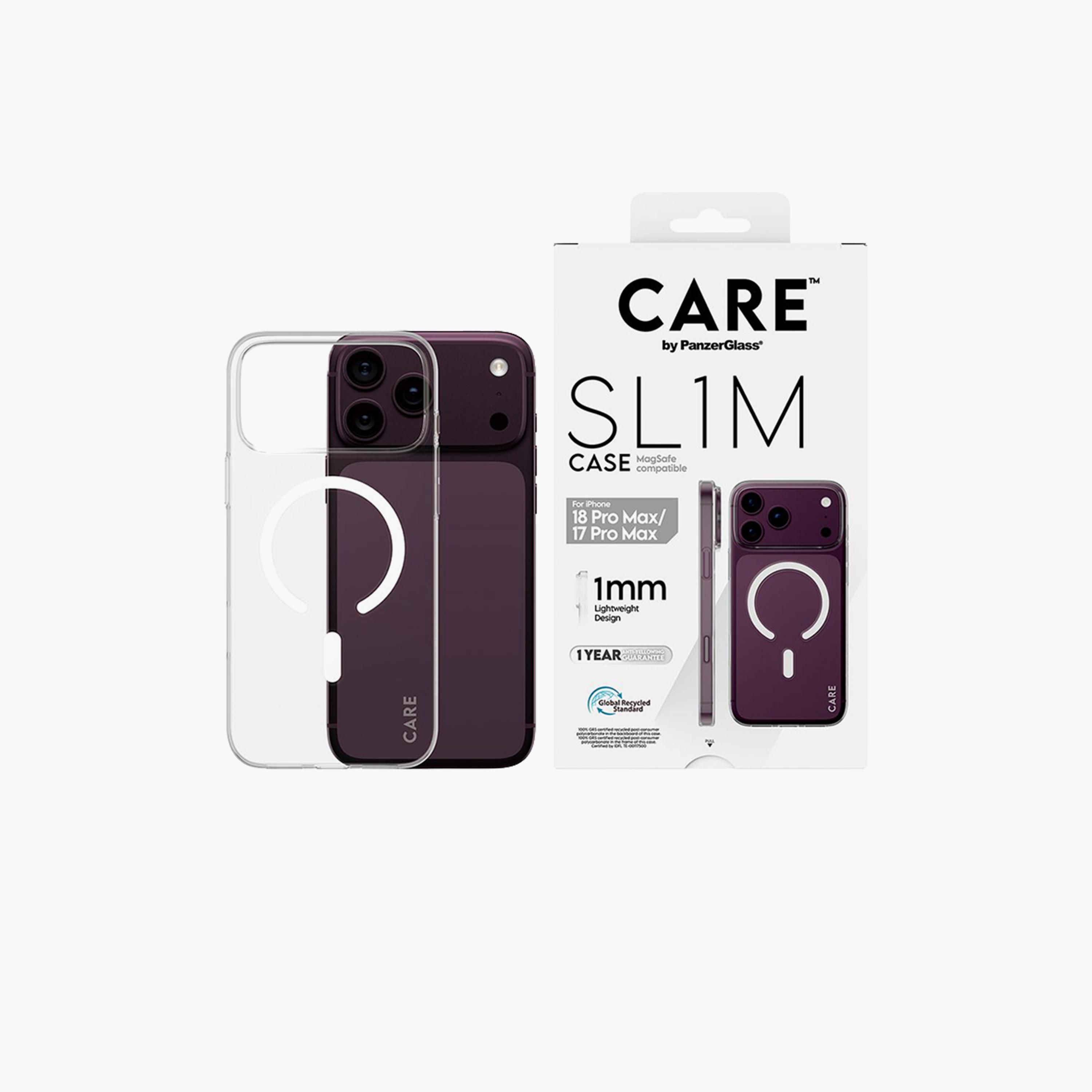 بانزر جلاس - حافظة هاتف كير SL1M دعم تقنية Magسيف لهاتف آي فون 18 برو ماكس - شفاف-electronics-accessories-mobileaccesories-image-1
