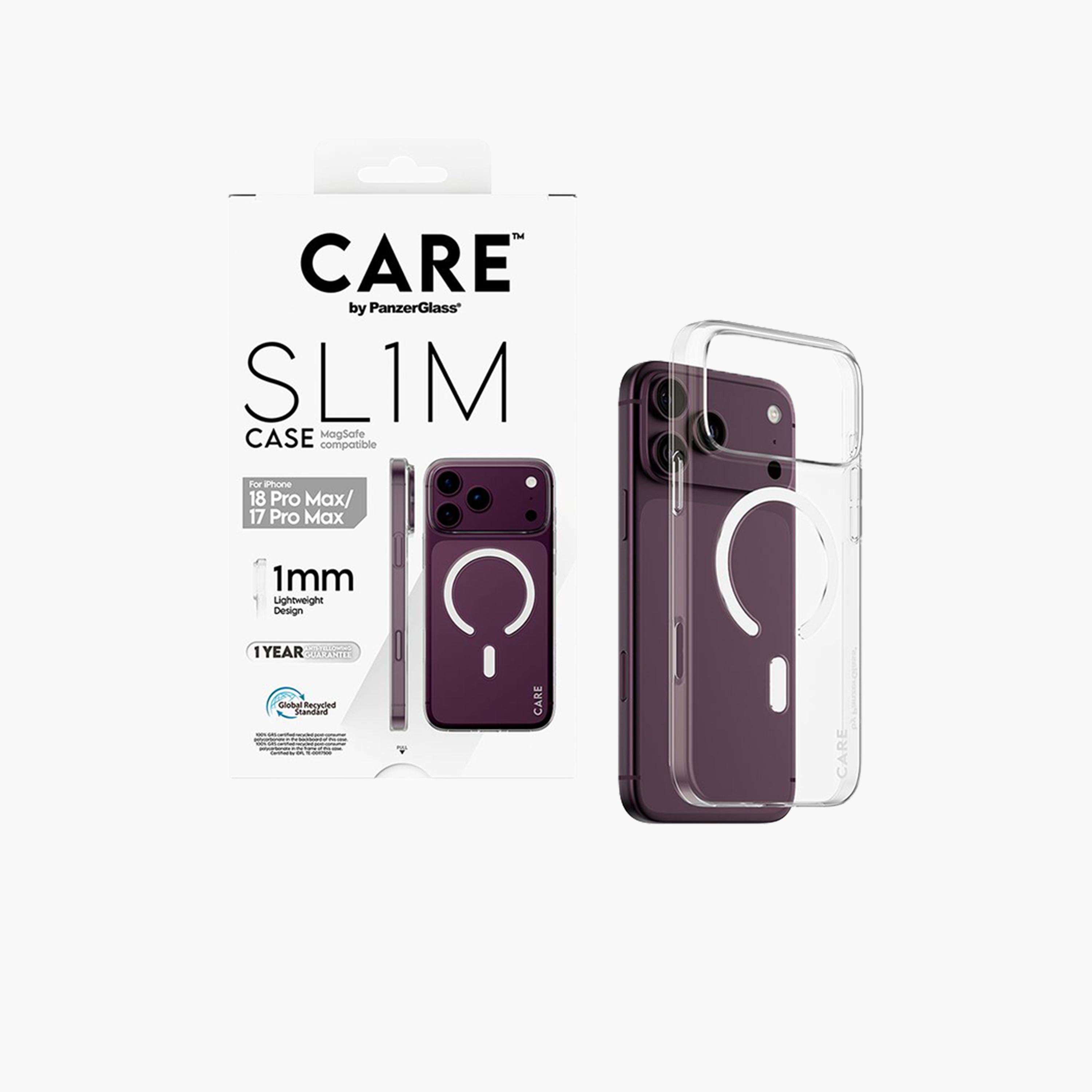 بانزر جلاس - حافظة هاتف كير SL1M دعم تقنية Magسيف لهاتف آي فون 18 برو ماكس - شفاف-electronics-accessories-mobileaccesories-image-2