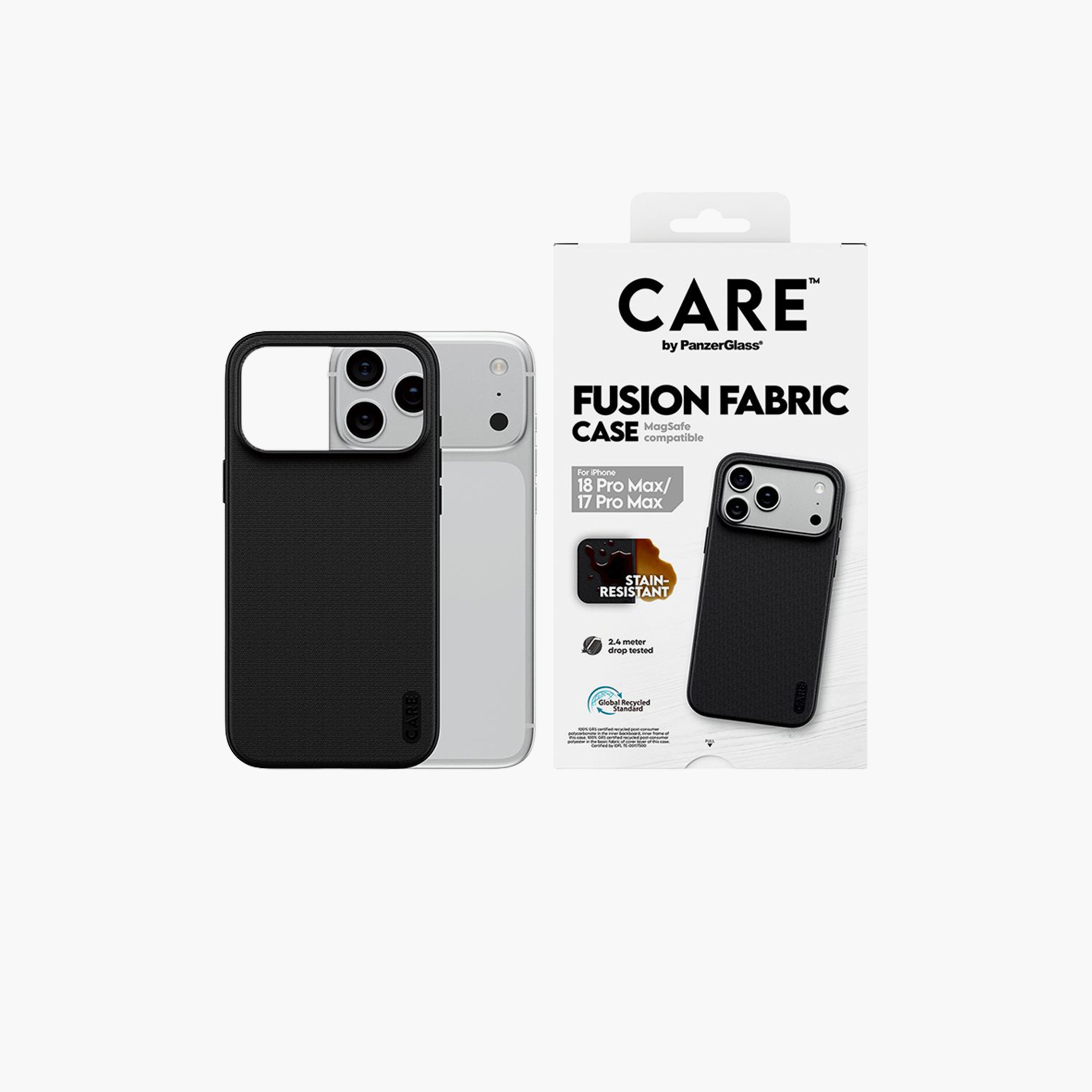 Panzer Glass CARE Fusion Fabric Case with MagSafe for iPhone 18 Pro Max - Black-electronics-accessories-mobileaccesories-image-1