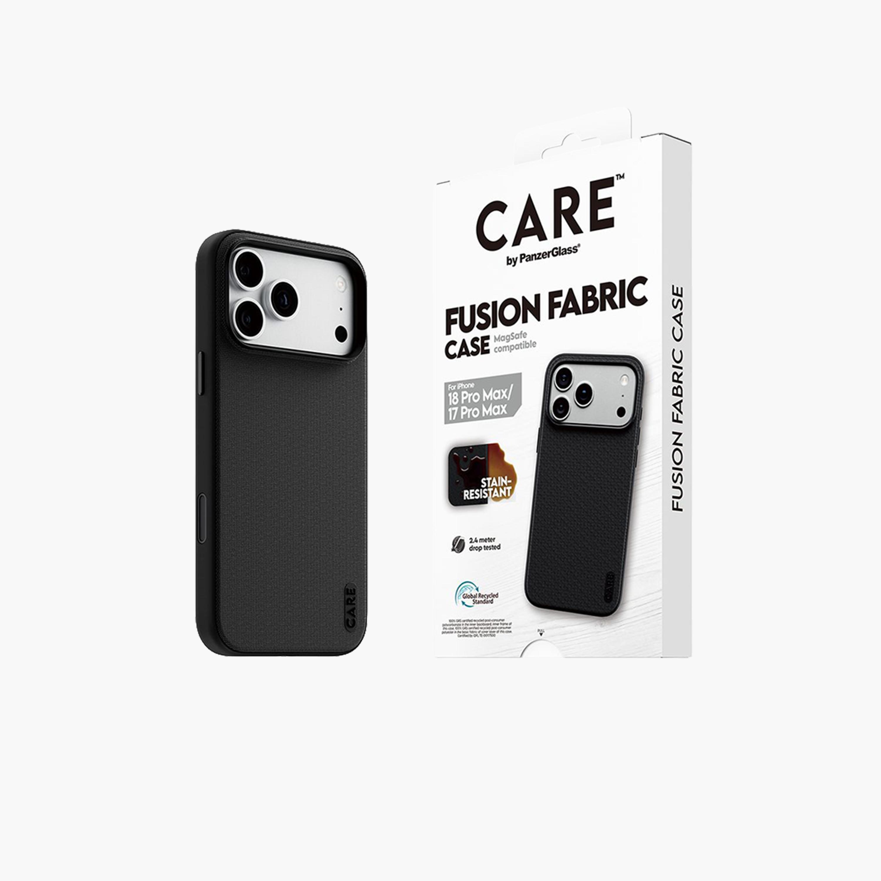 Panzer Glass CARE Fusion Fabric Case with MagSafe for iPhone 18 Pro Max - Black-electronics-accessories-mobileaccesories-image-2