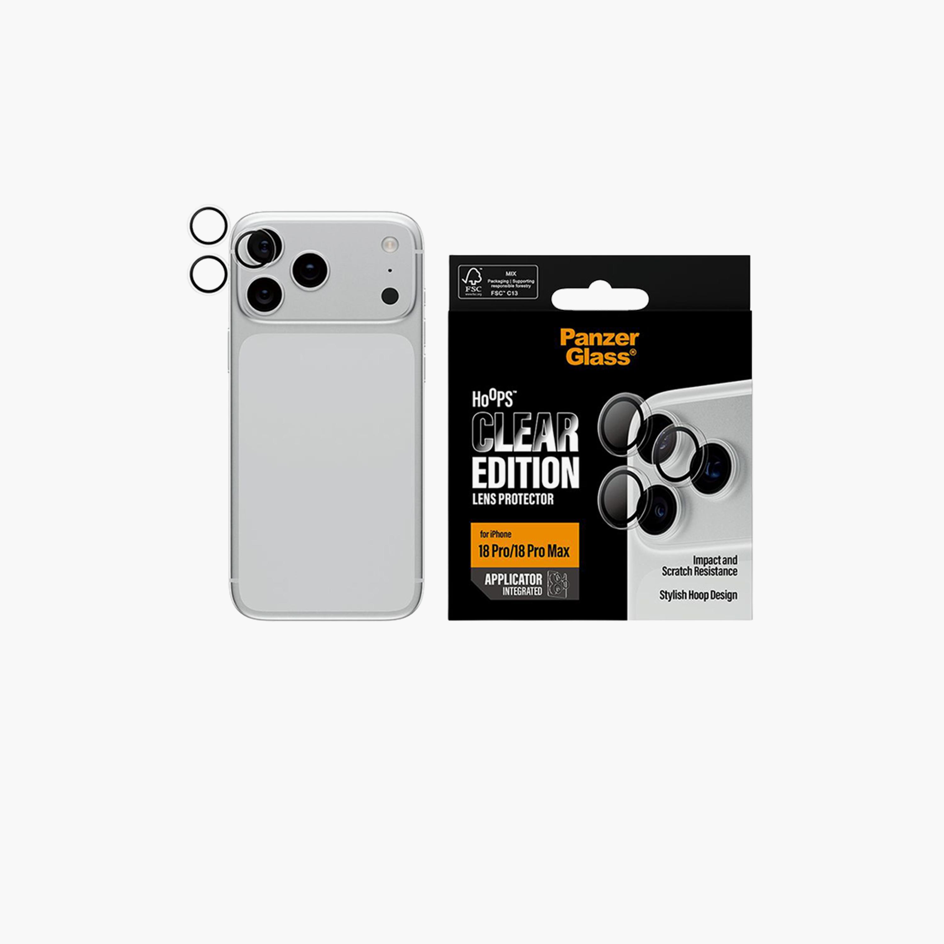 Panzer Glass Hoops Camera Lens Protector Clear Edition for iPhone 18 Pro/18 Pro Max - Clear-electronics-accessories-mobileaccesories-image-1