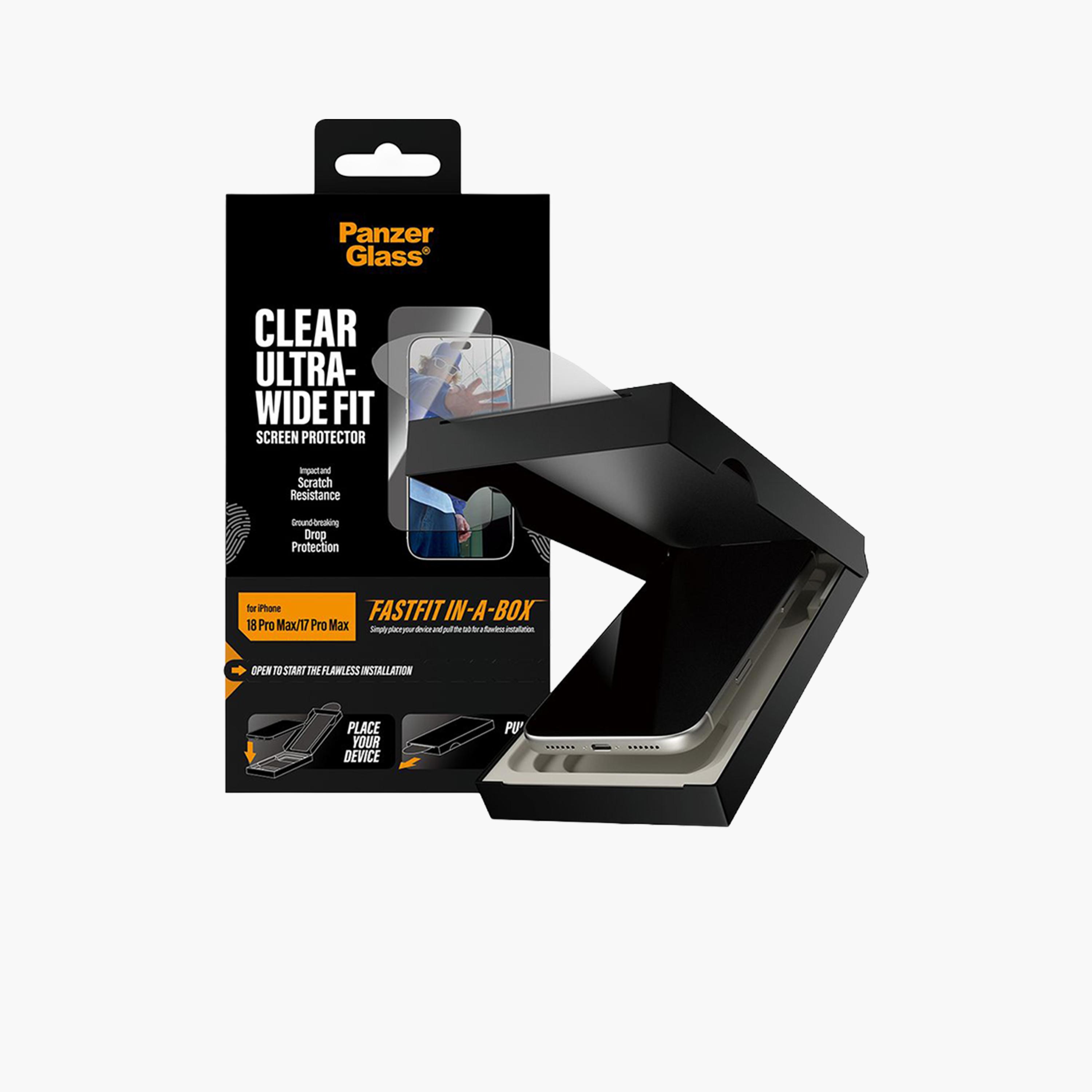 Panzer Glass Ultra-Wide Fit Screen Protector with FastFit In-a-Box for iPhone 18 Pro Max - Clear-electronics-accessories-mobileaccesories-image-2