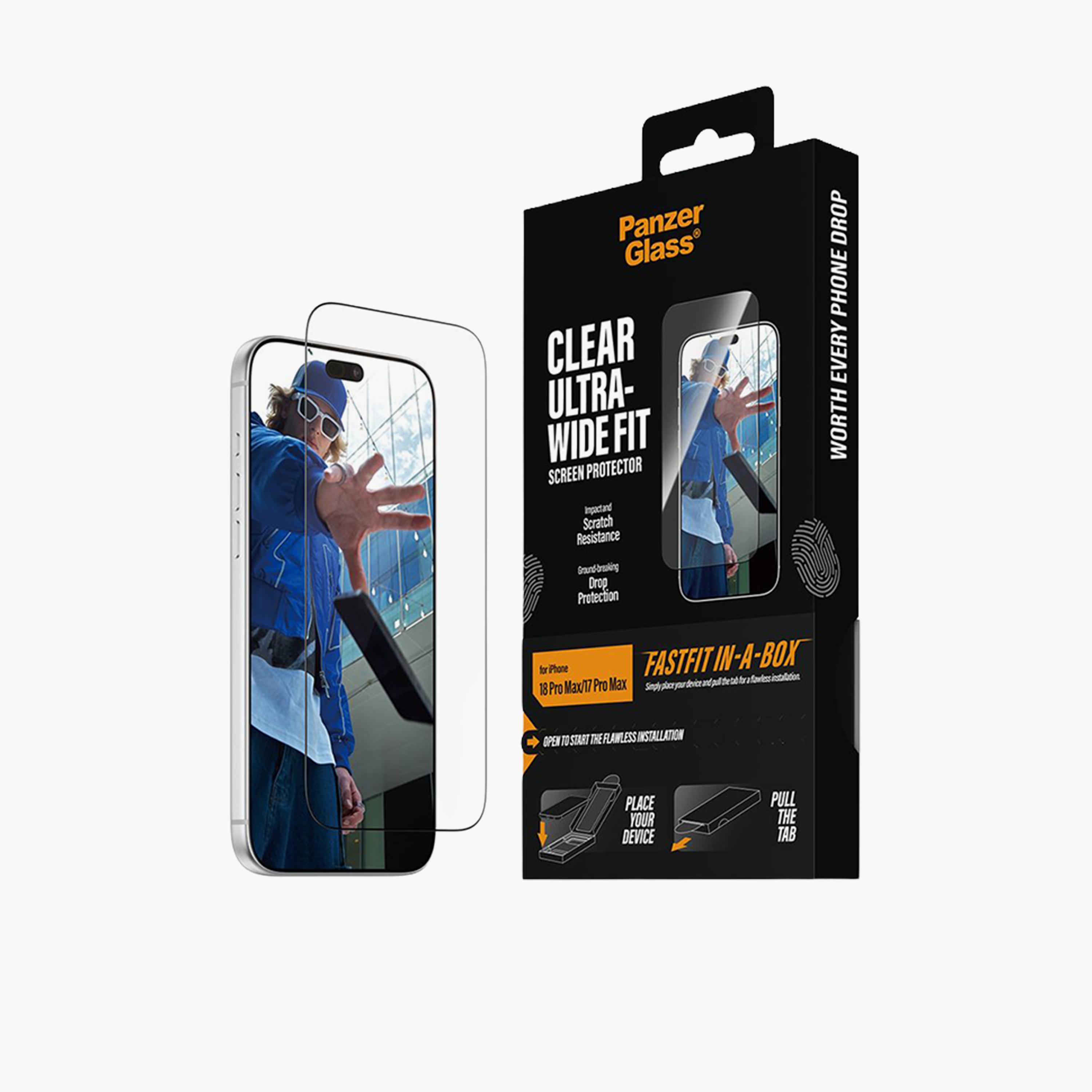 Panzer Glass Ultra-Wide Fit Screen Protector with FastFit In-a-Box for iPhone 18 Pro Max - Clear-electronics-accessories-mobileaccesories-image-3