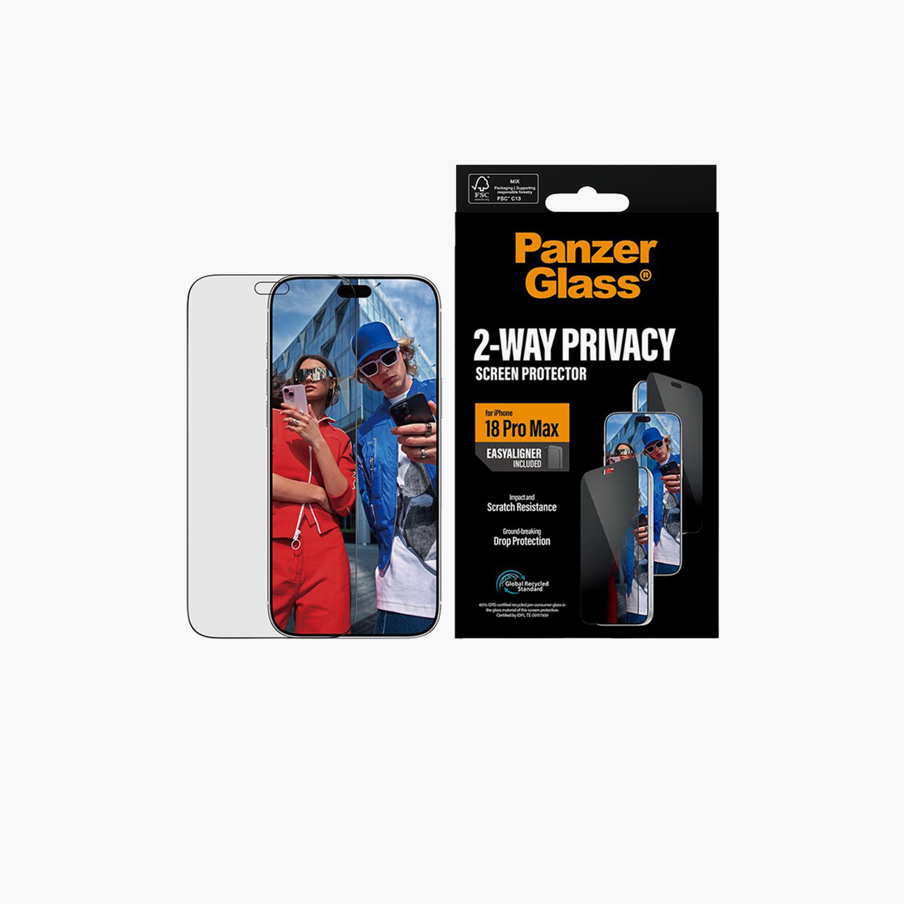 Panzer Glass 2-Way Privacy Ultra-Wide Fit Screen Protector for iPhone 18 Pro Max - Privacy-electronics-accessories-mobileaccesories-image-1