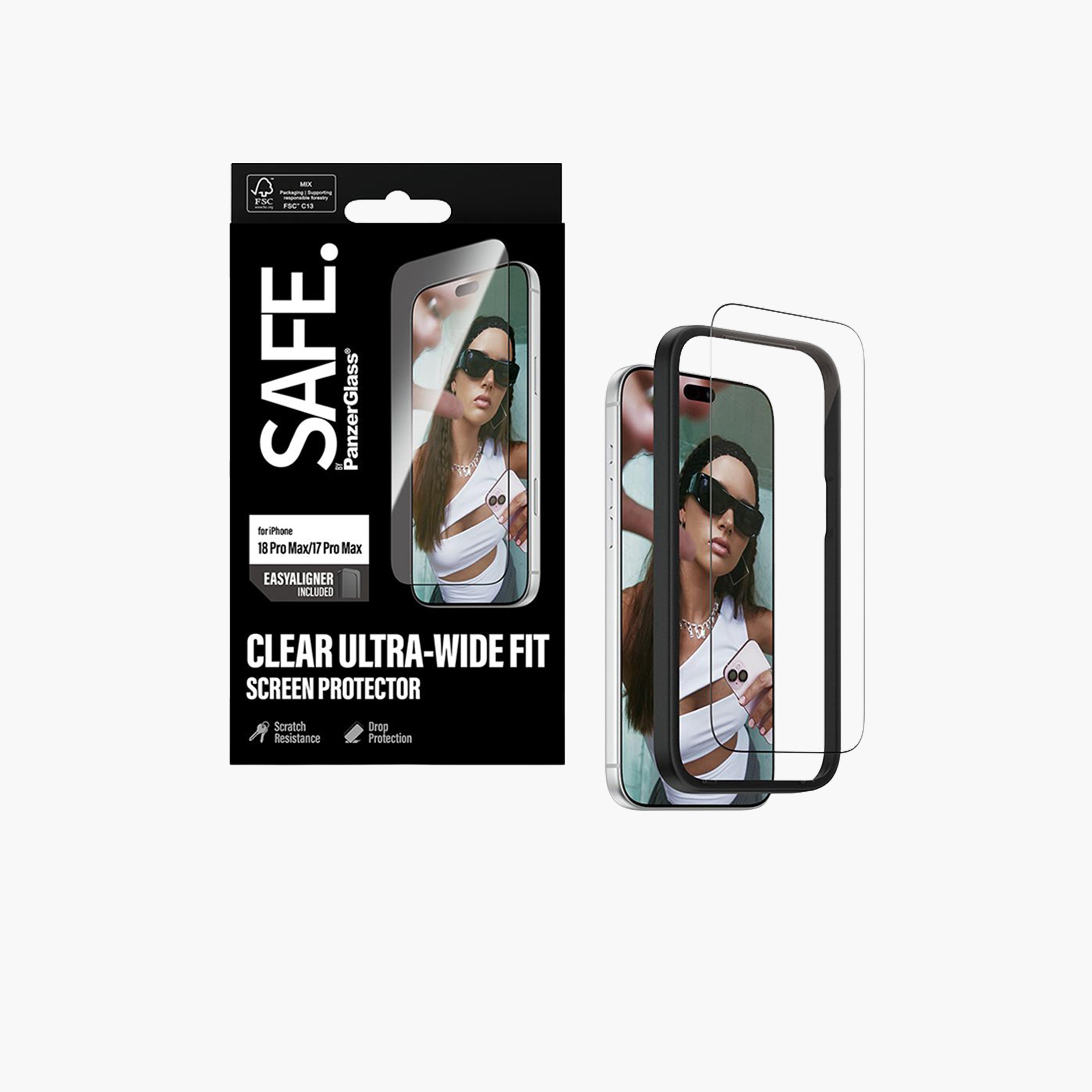 Panzer Glass SAFE Ultra-Wide Fit Screen Protector with EasyAligner for iPhone 18 Pro Max - Clear-electronics-accessories-mobileaccesories-image-2