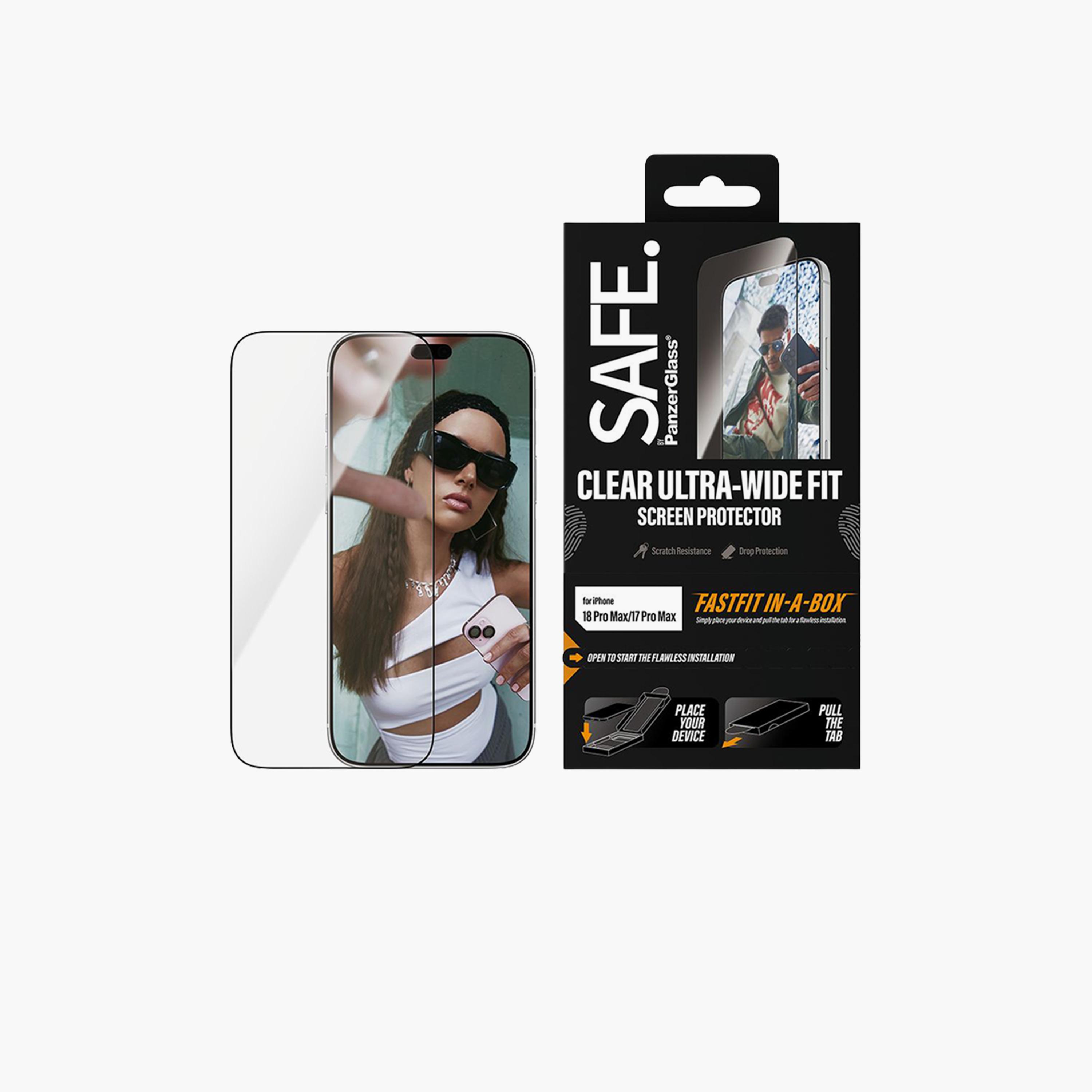 Panzer Glass SAFE Ultra-Wide Fit Screen Protector with Fast In-a-Box for iPhone 18 Pro Max - Clear-electronics-accessories-mobileaccesories-image-1