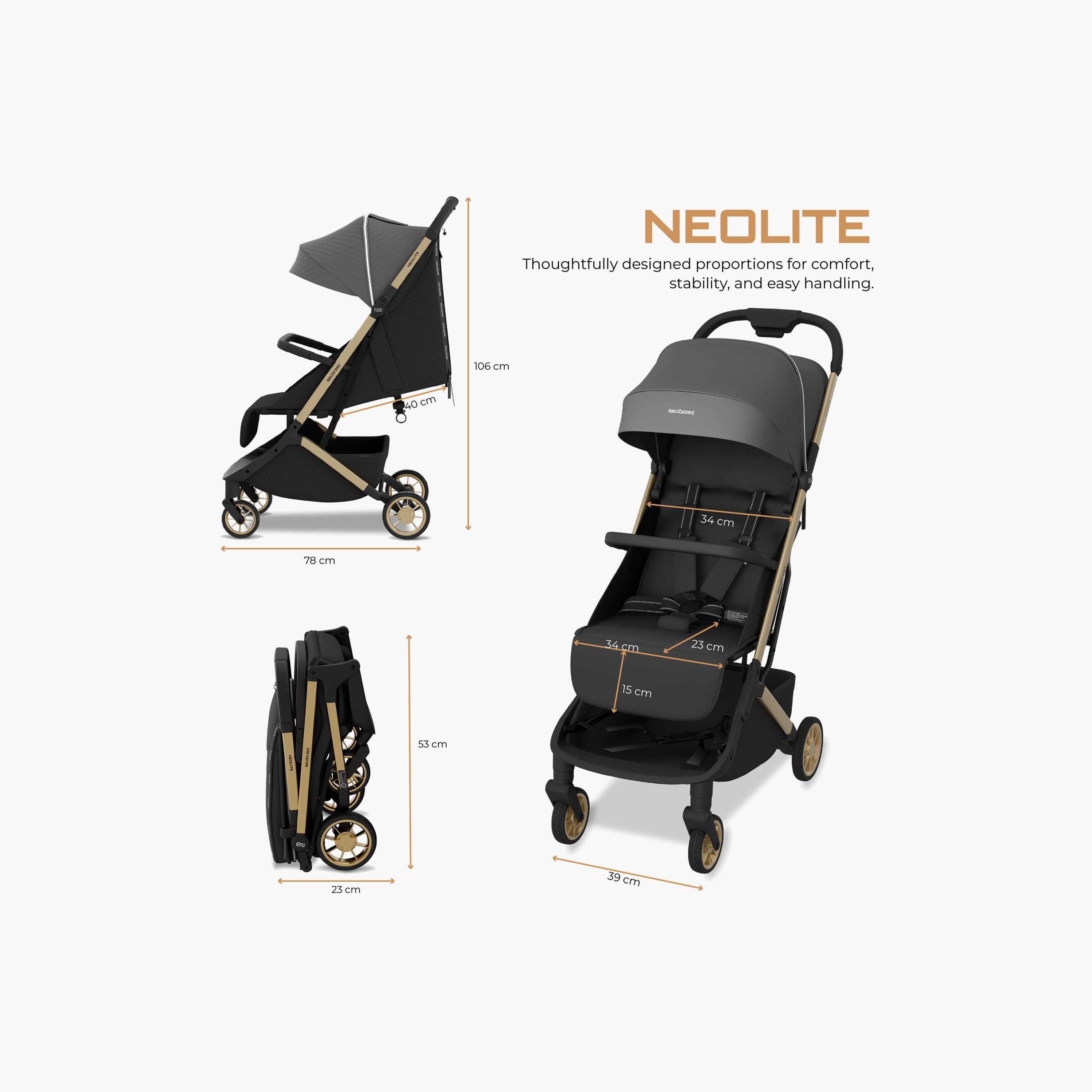 عربة أطفال للسفر فائقة الانضغاط للكبائن مع مظلة نيولايت من نيوبريز-baby-gear-strollersandprams-strollers-image-10