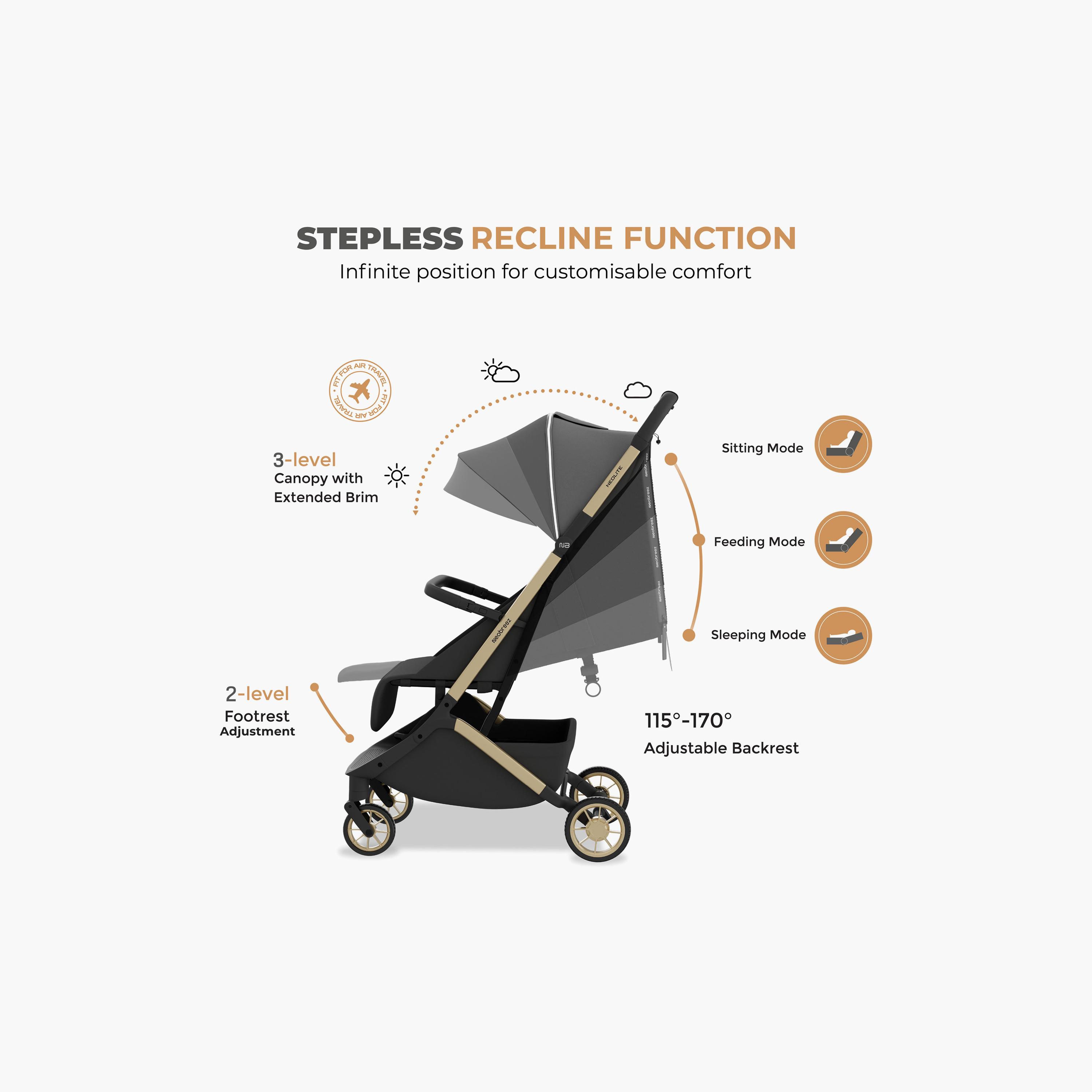 عربة أطفال للسفر فائقة الانضغاط للكبائن مع مظلة نيولايت من نيوبريز-baby-gear-strollersandprams-strollers-image-4