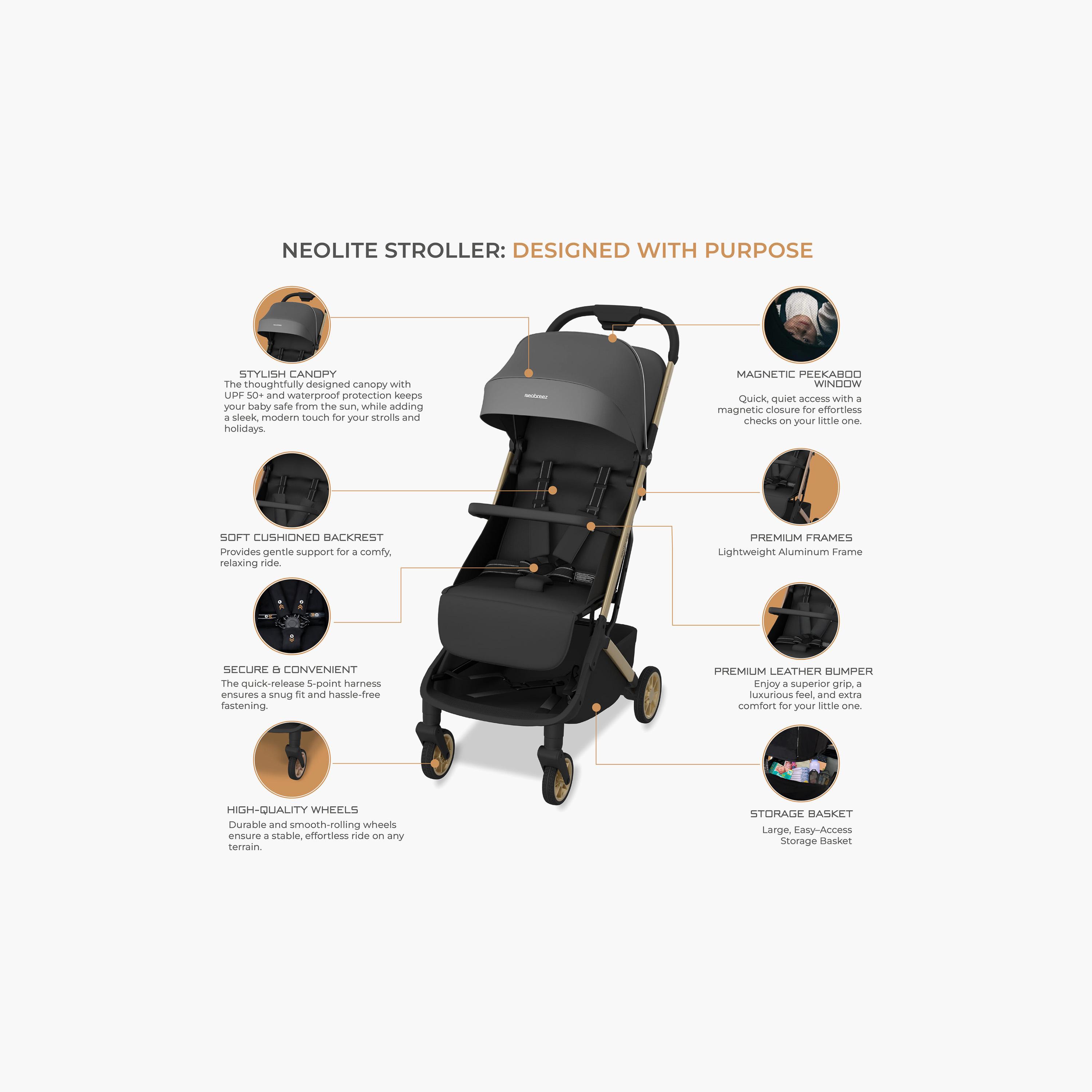 عربة أطفال للسفر فائقة الانضغاط للكبائن مع مظلة نيولايت من نيوبريز-baby-gear-strollersandprams-strollers-image-8
