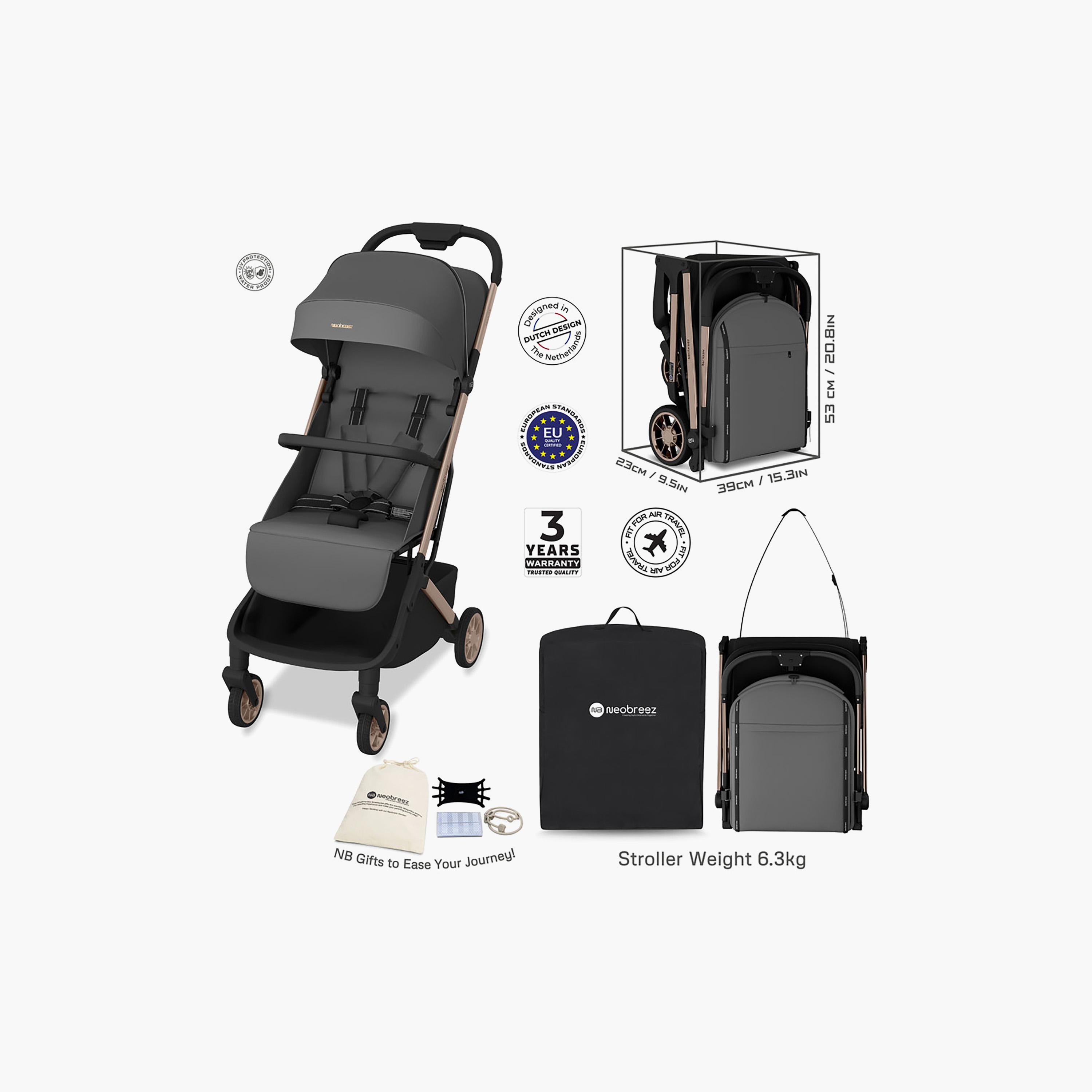 عربة أطفال للسفر فائقة الانضغاط للكبائن مع مظلة نيولايت من نيوبريز-baby-gear-strollersandprams-strollers-image-20