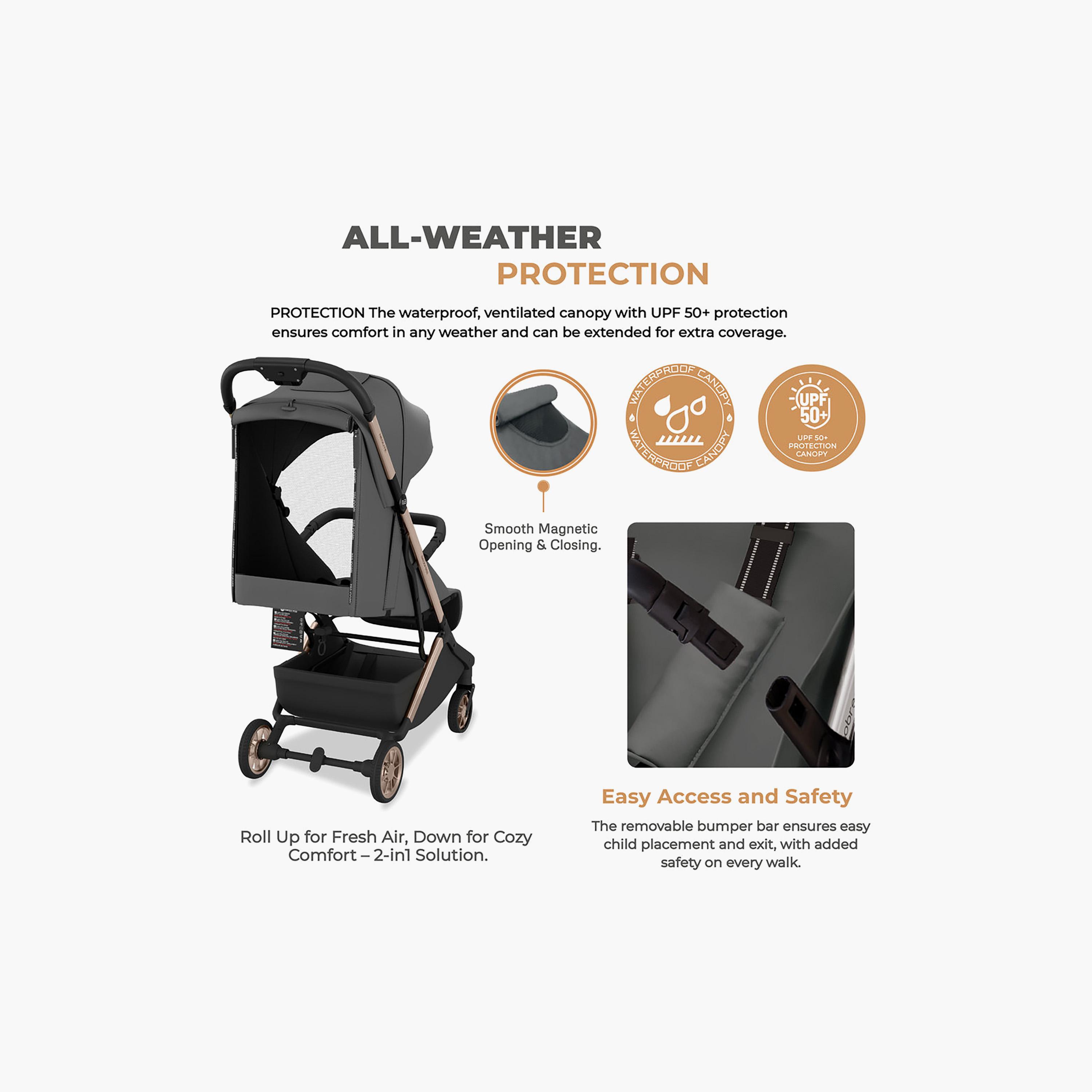 عربة أطفال للسفر فائقة الانضغاط للكبائن مع مظلة نيولايت من نيوبريز-baby-gear-strollersandprams-strollers-image-9