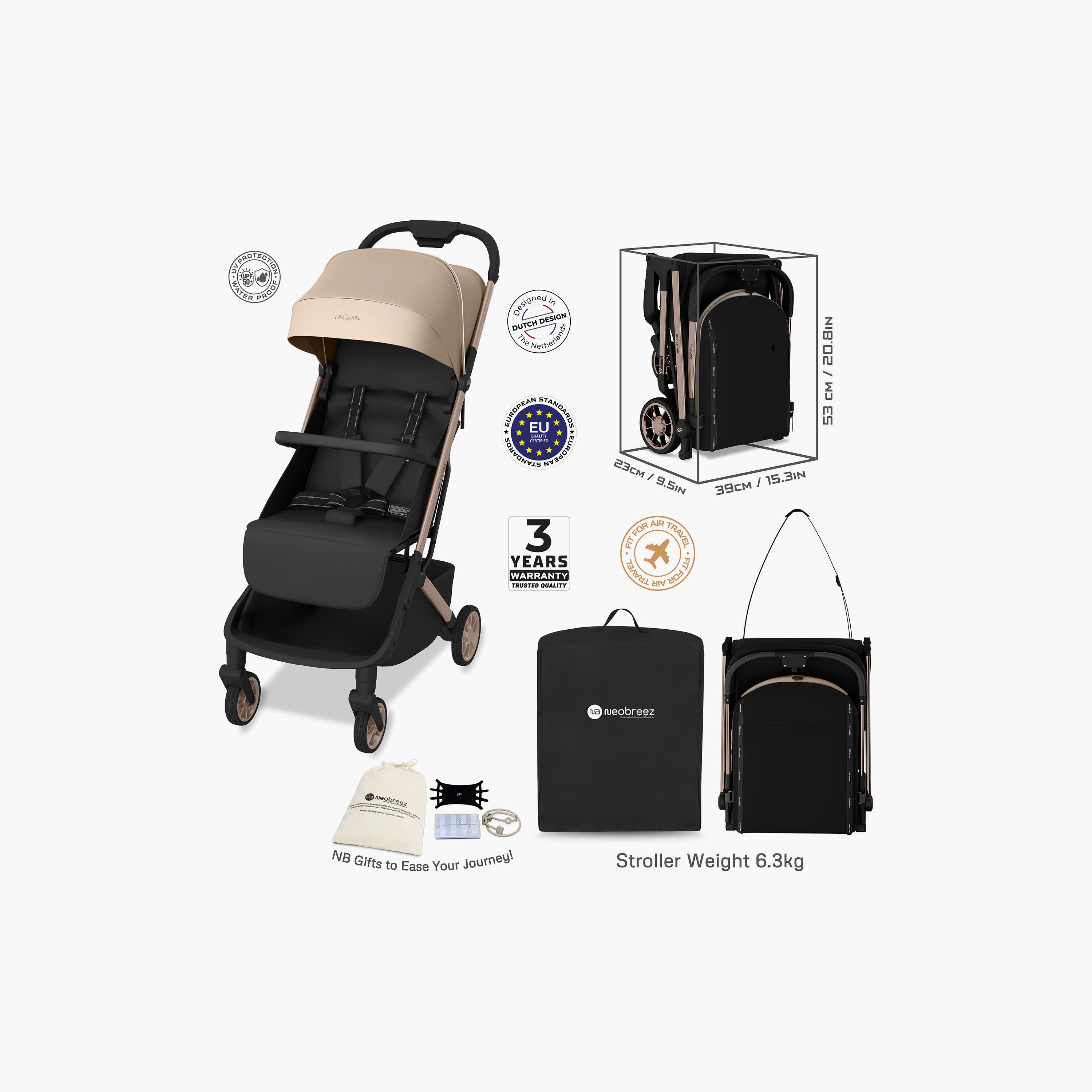 عربة أطفال للسفر فائقة الانضغاط للكبائن مع مظلة نيولايت من نيوبريز-baby-gear-strollersandprams-strollers-image-12