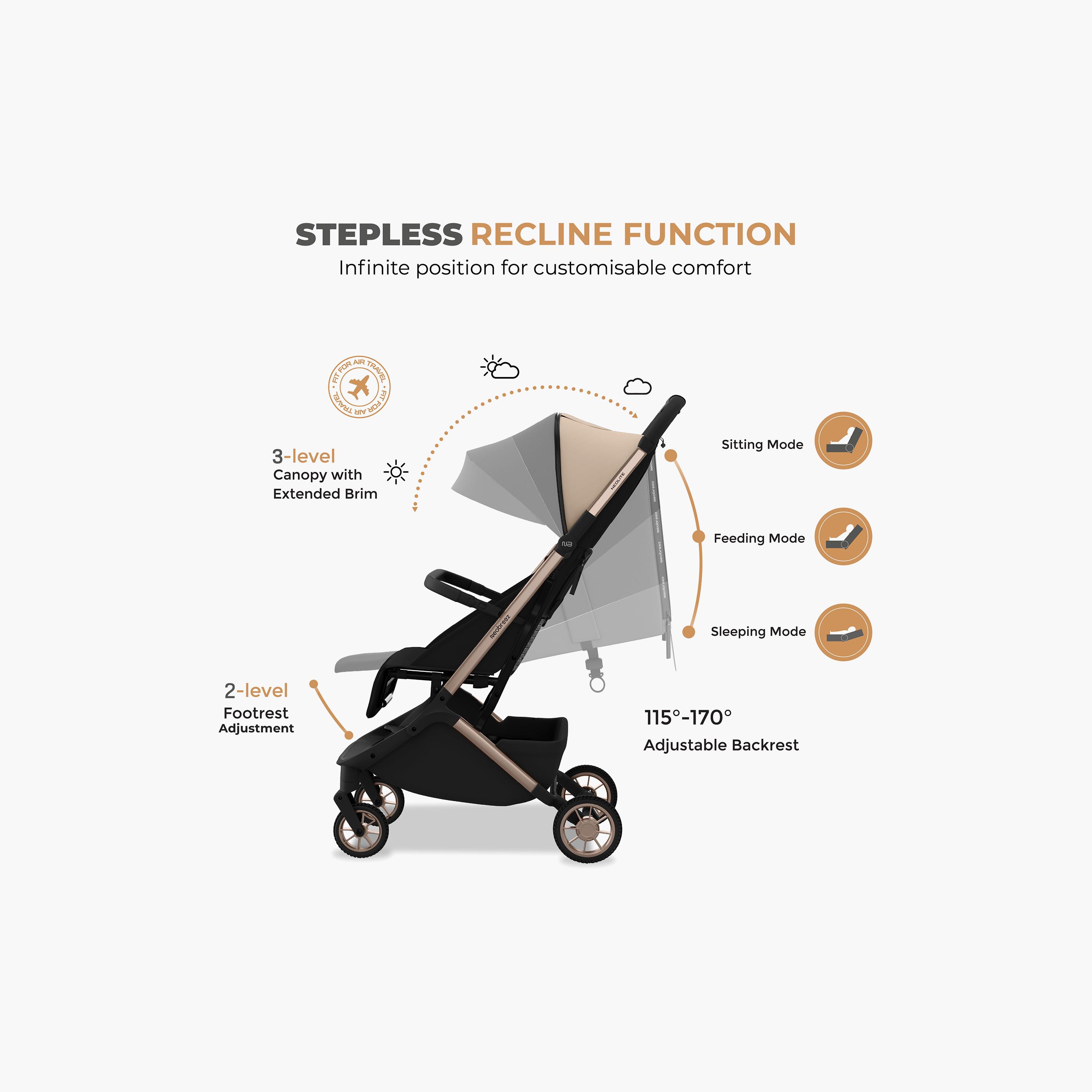 عربة أطفال للسفر فائقة الانضغاط للكبائن مع مظلة نيولايت من نيوبريز-baby-gear-strollersandprams-strollers-image-3