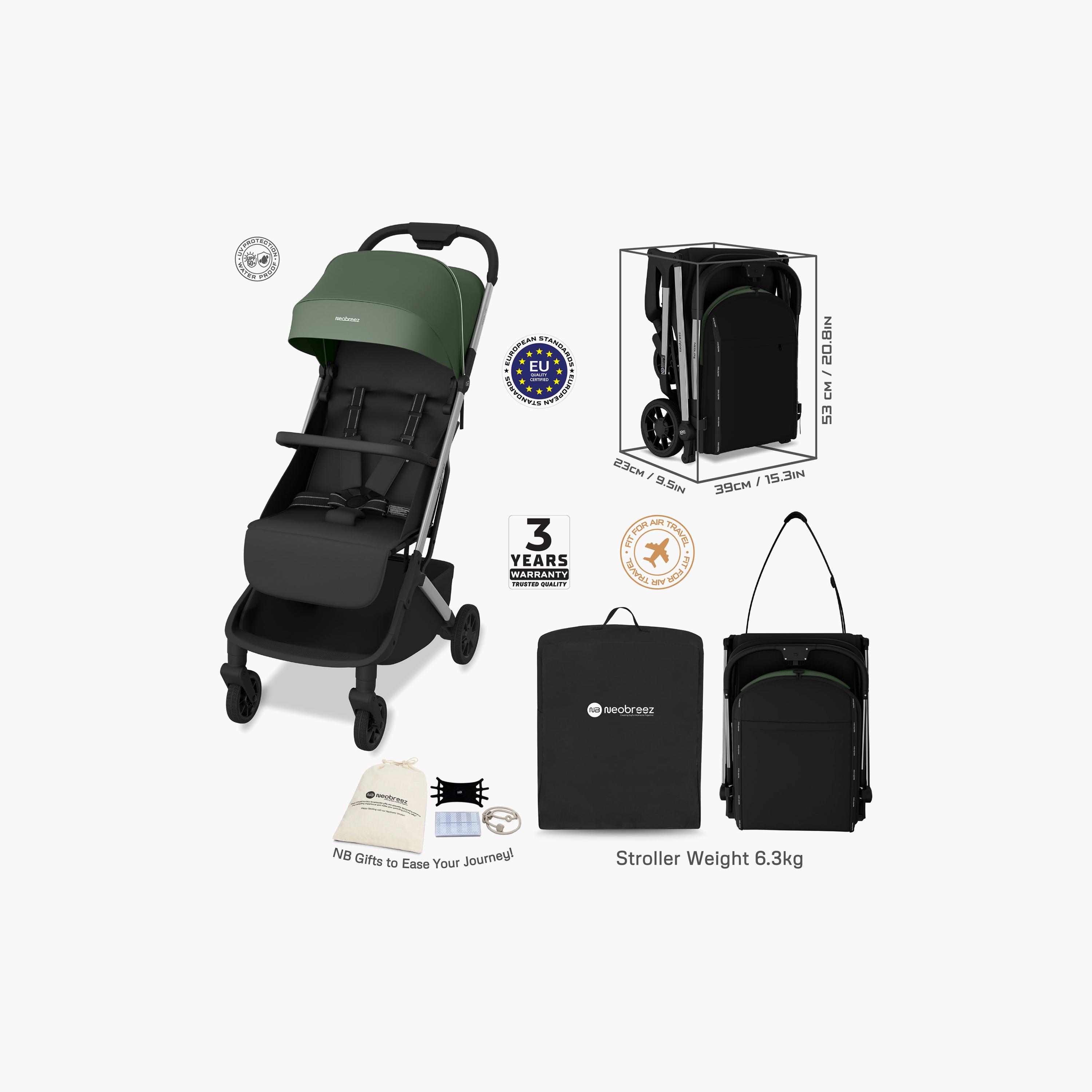 عربة أطفال للسفر فائقة الانضغاط للكبائن مع مظلة نيولايت من نيوبريز-baby-gear-strollersandprams-strollers-image-12