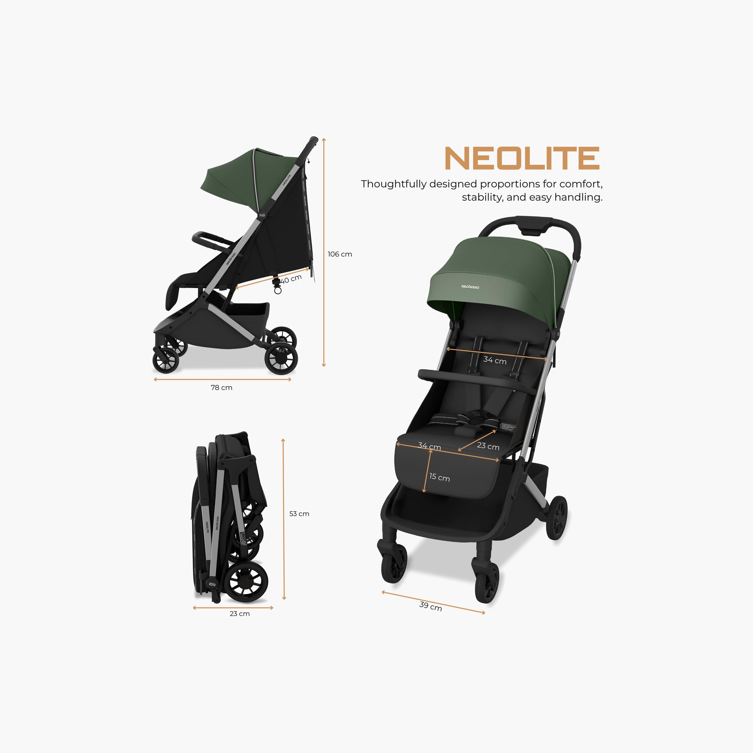 عربة أطفال للسفر فائقة الانضغاط للكبائن مع مظلة نيولايت من نيوبريز-baby-gear-strollersandprams-strollers-image-9
