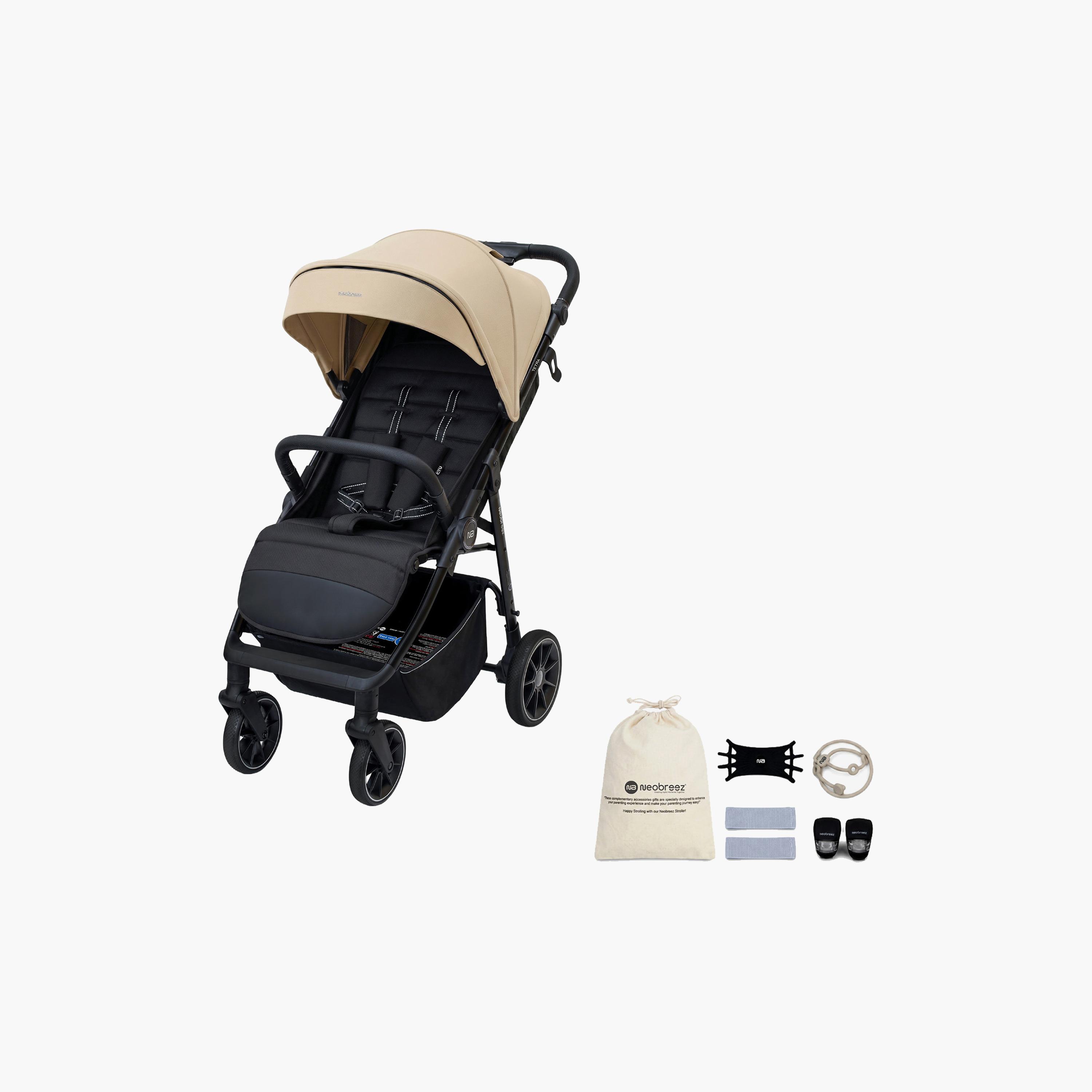 عربة أطفال تترا مع حامل كوب ومظلة من نيوبريز-baby-gear-strollersandprams-strollers-image-1