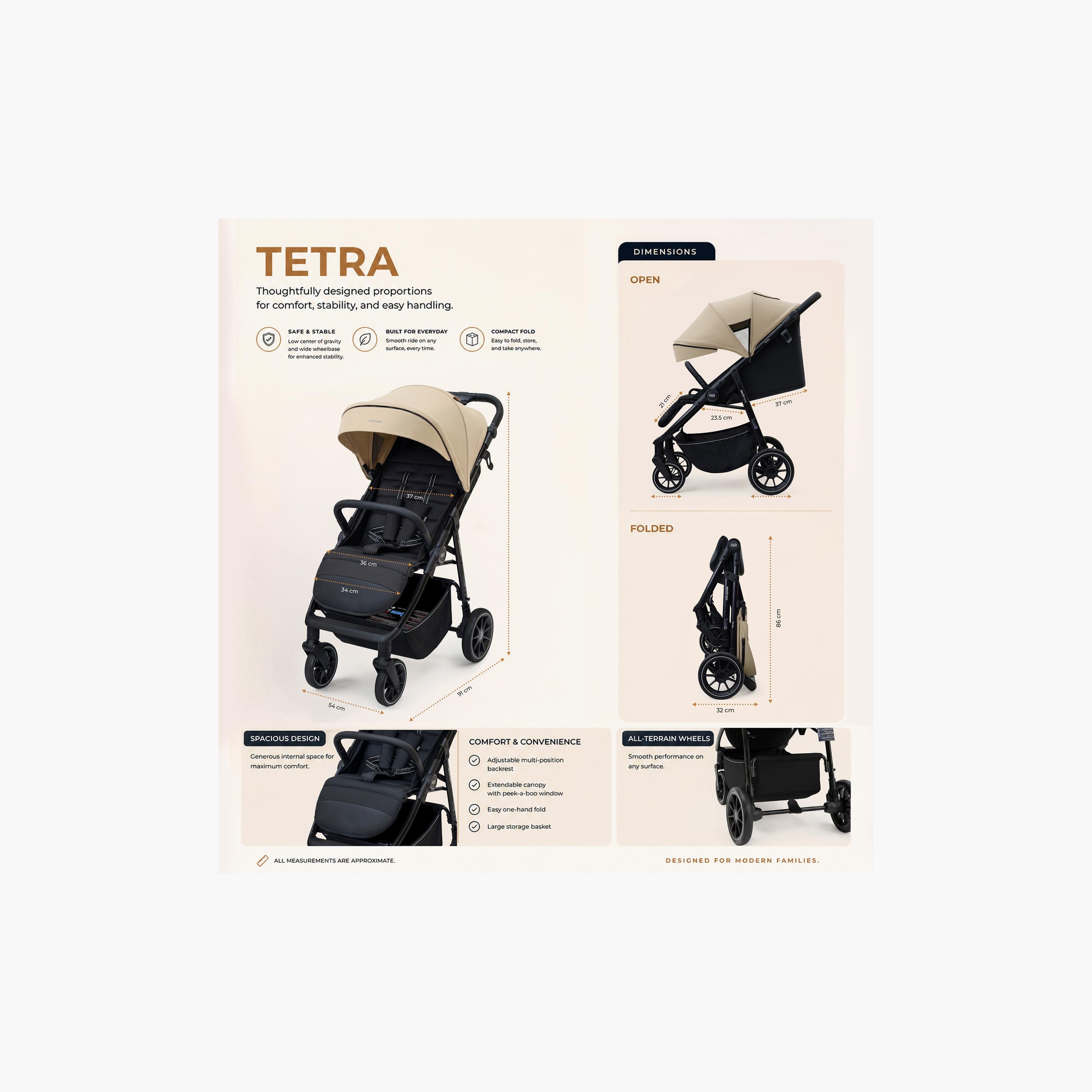 عربة أطفال تترا مع حامل كوب ومظلة من نيوبريز-baby-gear-strollersandprams-strollers-image-10