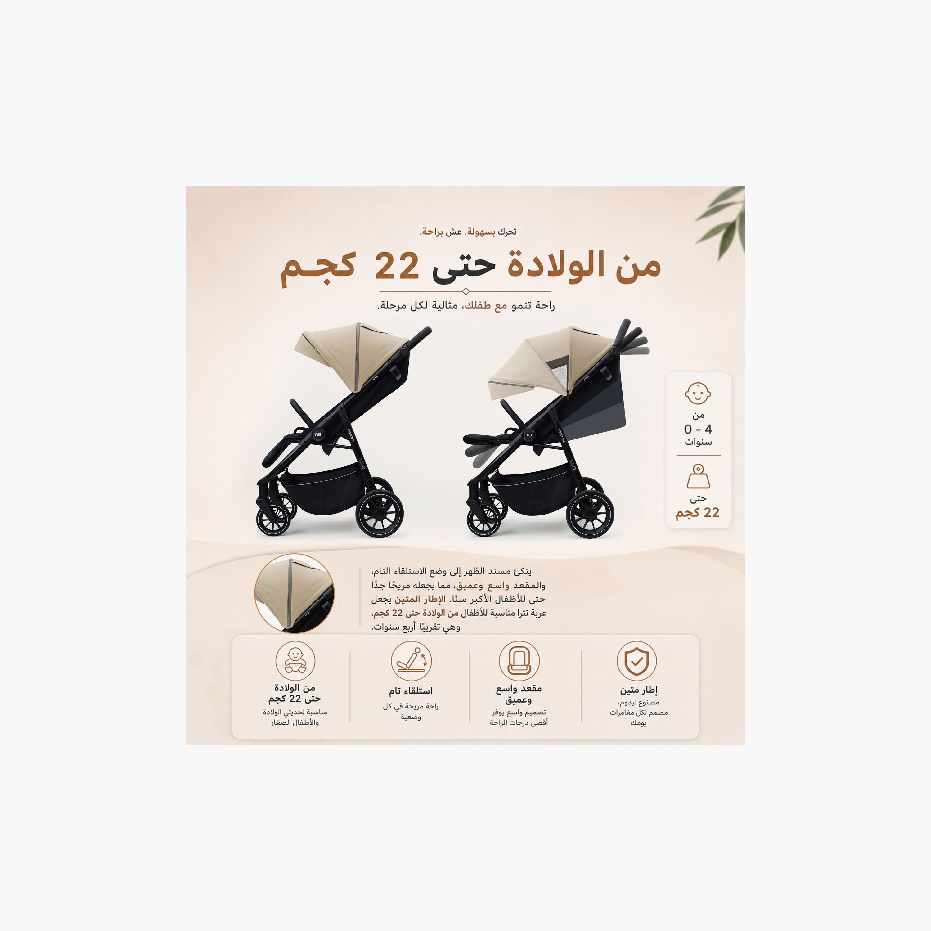 عربة أطفال تترا مع حامل كوب ومظلة من نيوبريز-baby-gear-strollersandprams-strollers-image-13