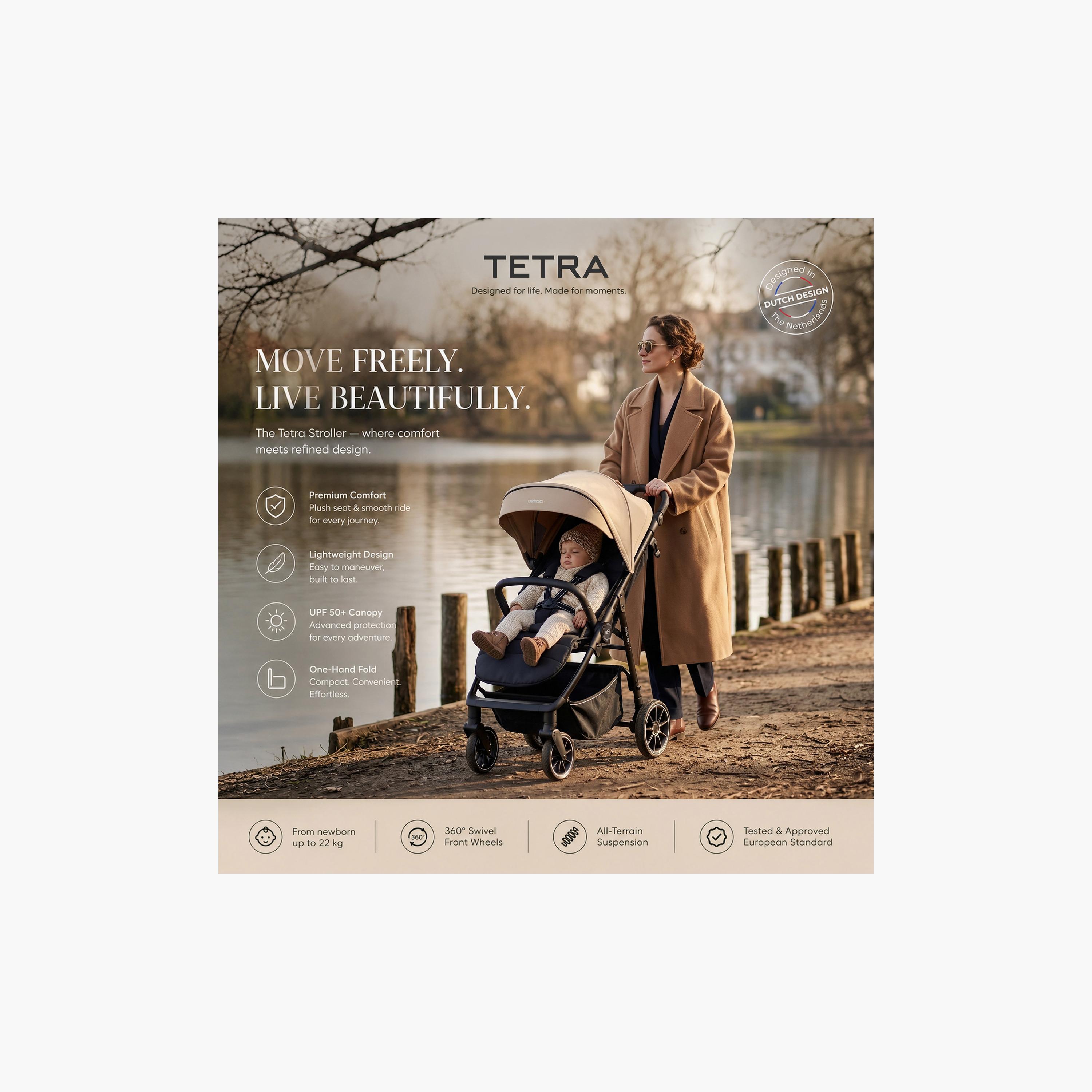 عربة أطفال تترا مع حامل كوب ومظلة من نيوبريز-baby-gear-strollersandprams-strollers-image-7